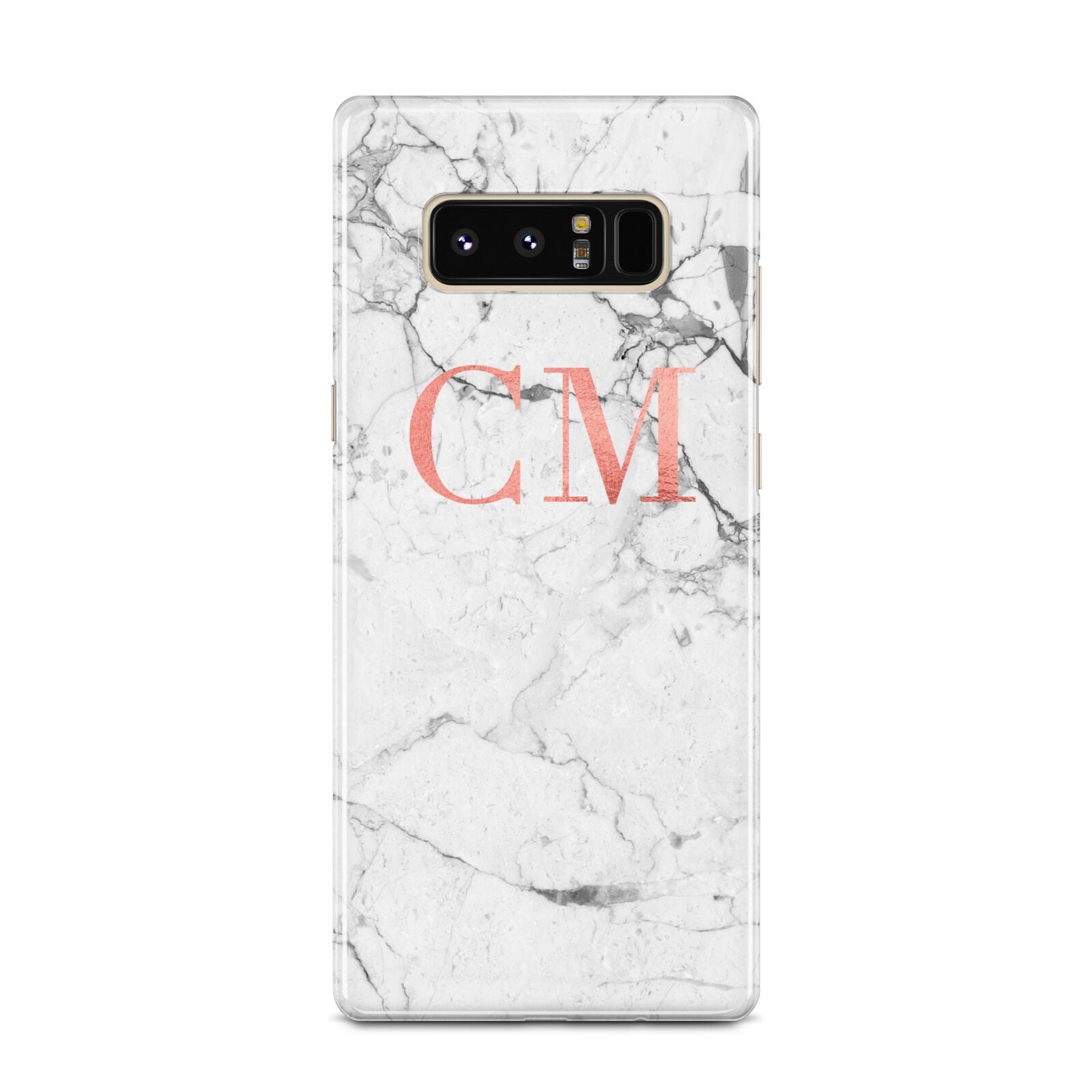 Personalised Marble Initial Rose Gold Samsung Galaxy Note 8 Case