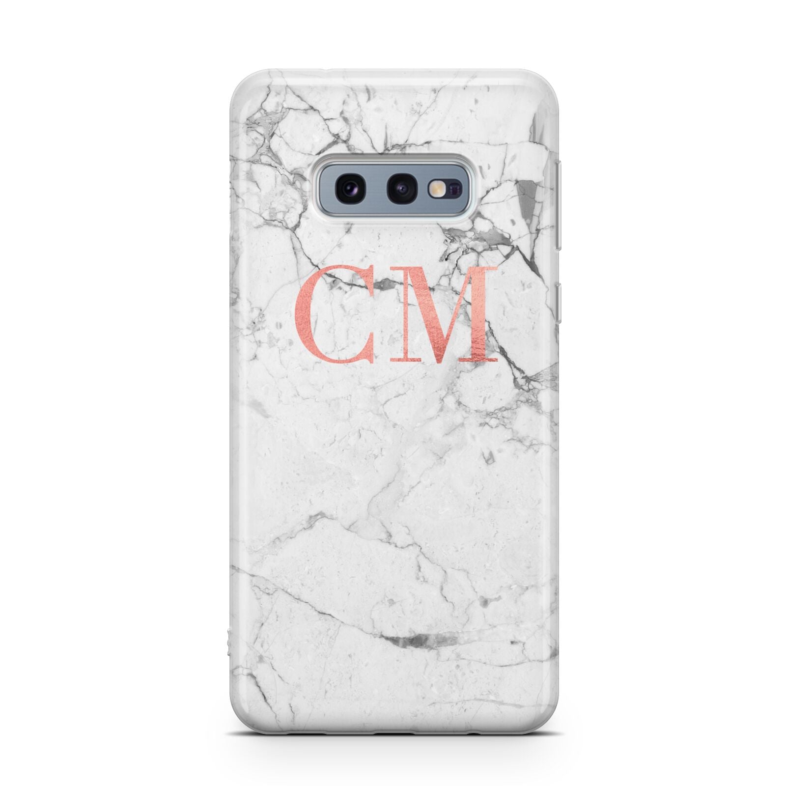 Personalised Marble Initial Rose Gold Samsung Galaxy S10E Case