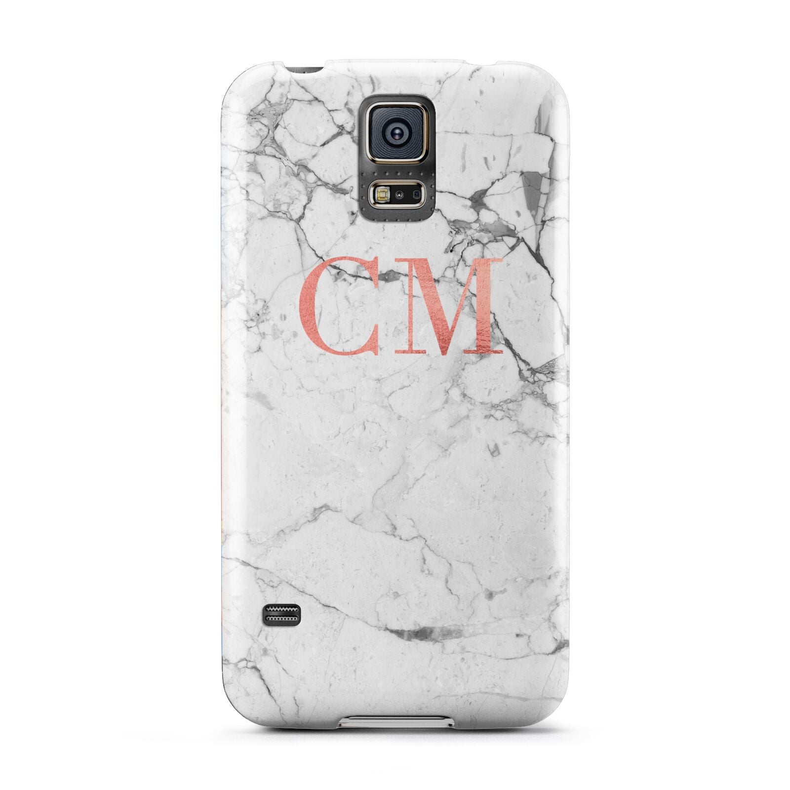 Personalised Marble Initial Rose Gold Samsung Galaxy S5 Case