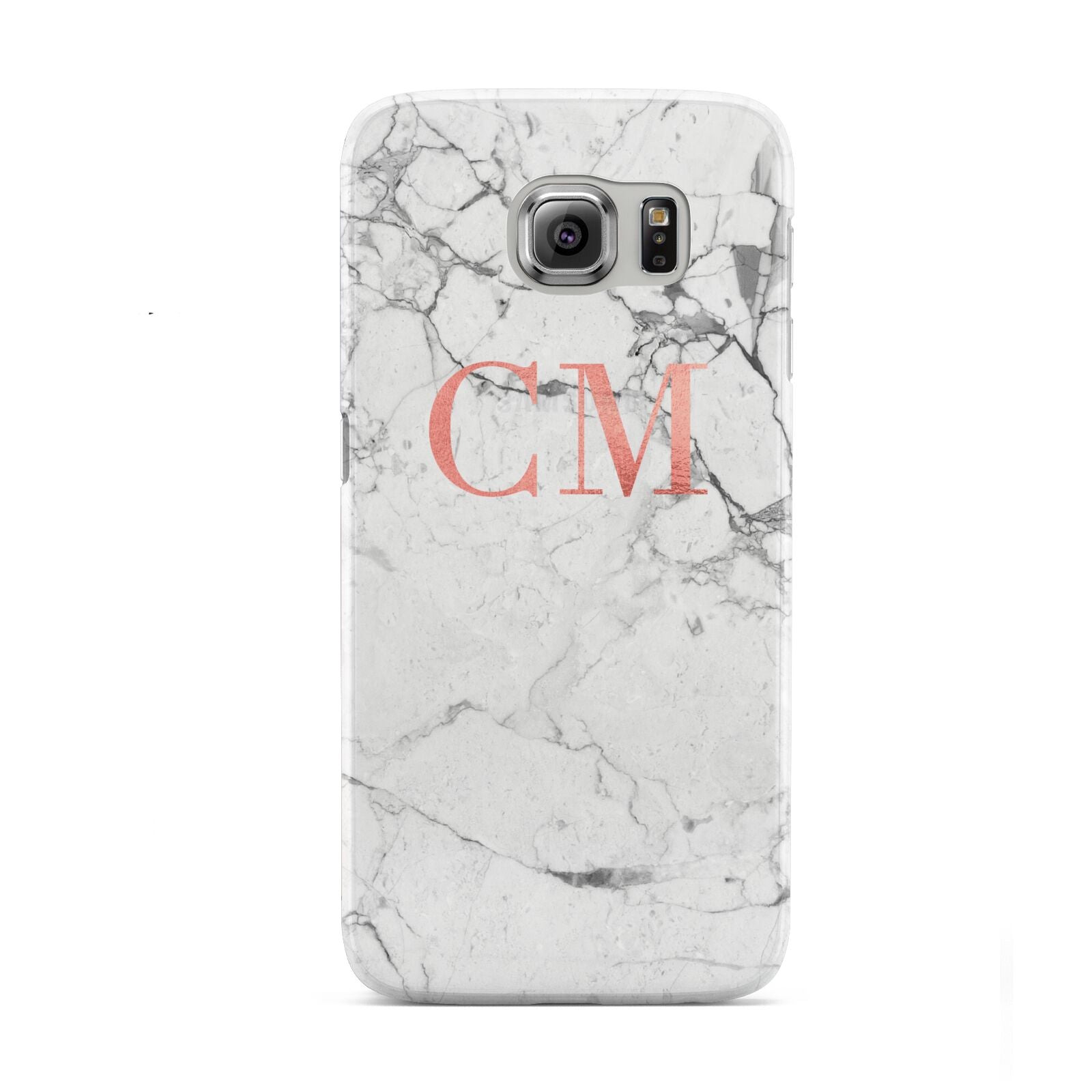 Personalised Marble Initial Rose Gold Samsung Galaxy S6 Case