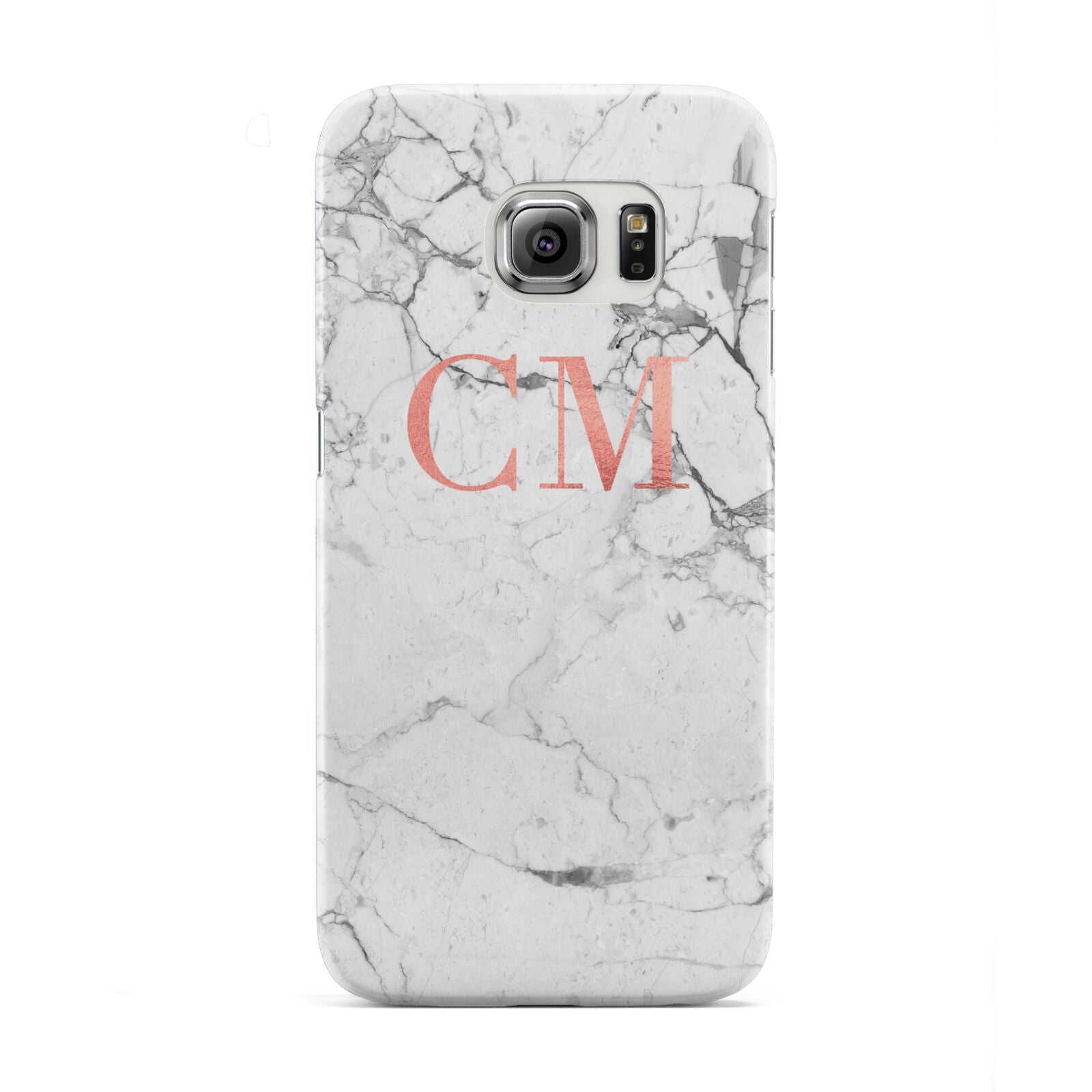 Personalised Marble Initial Rose Gold Samsung Galaxy S6 Edge Case