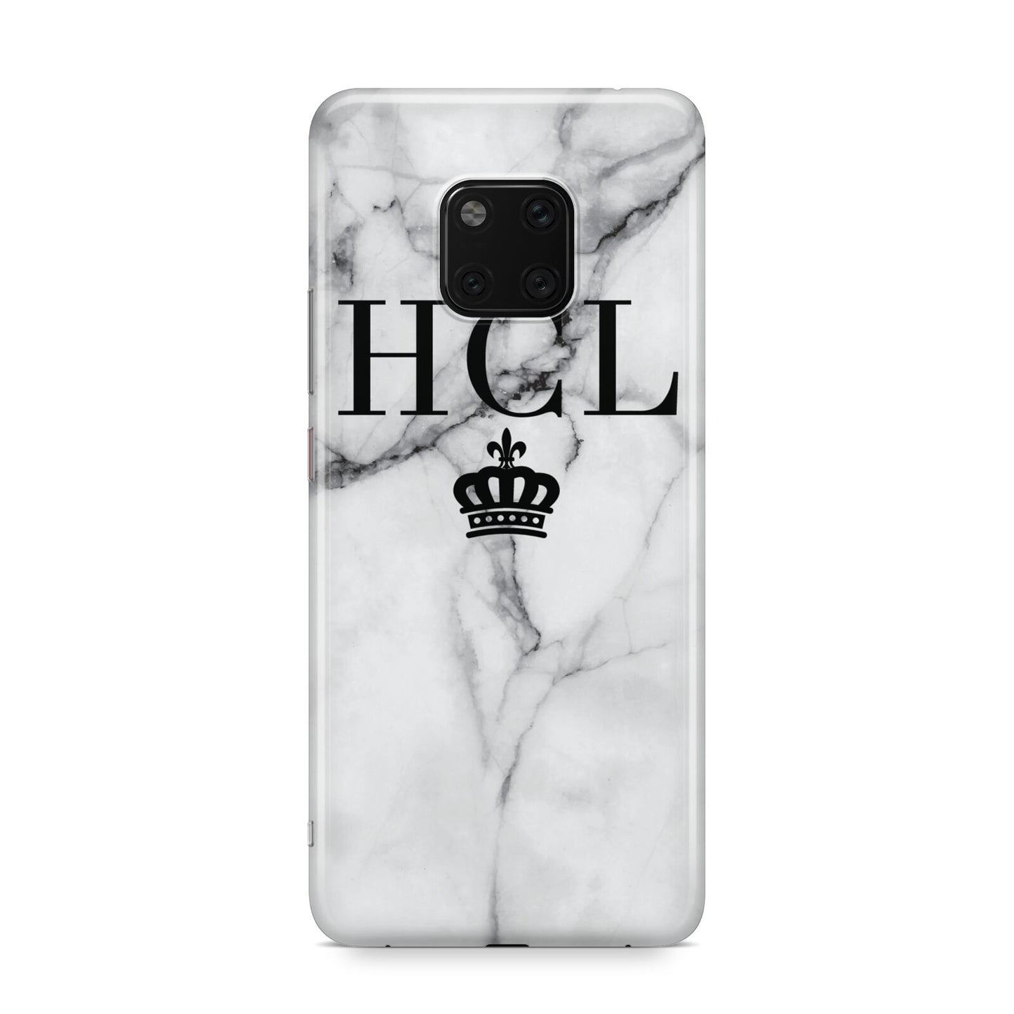 Personalised Marble Initials Crown Custom Huawei Mate 20 Pro Phone Case