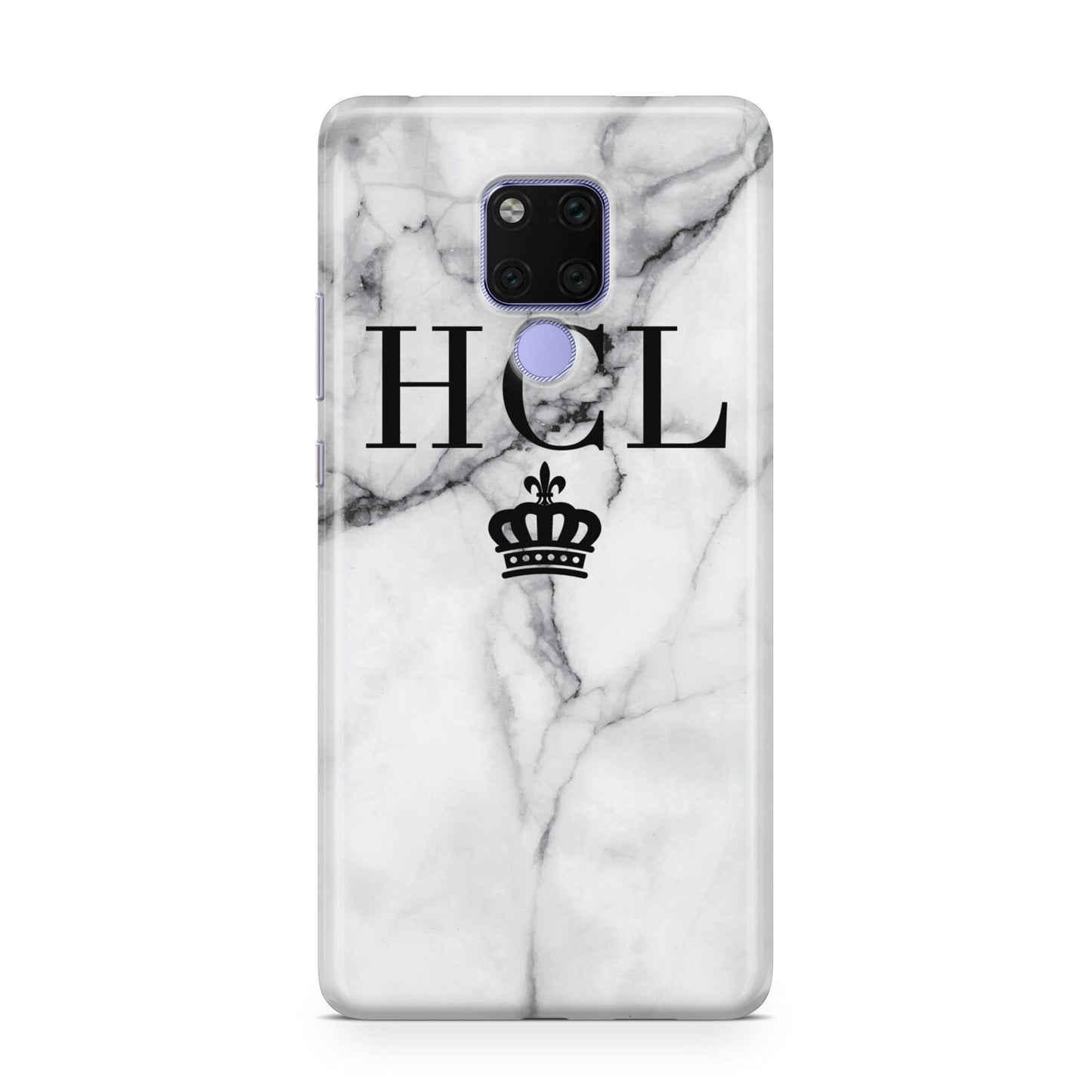 Personalised Marble Initials Crown Custom Huawei Mate 20X Phone Case