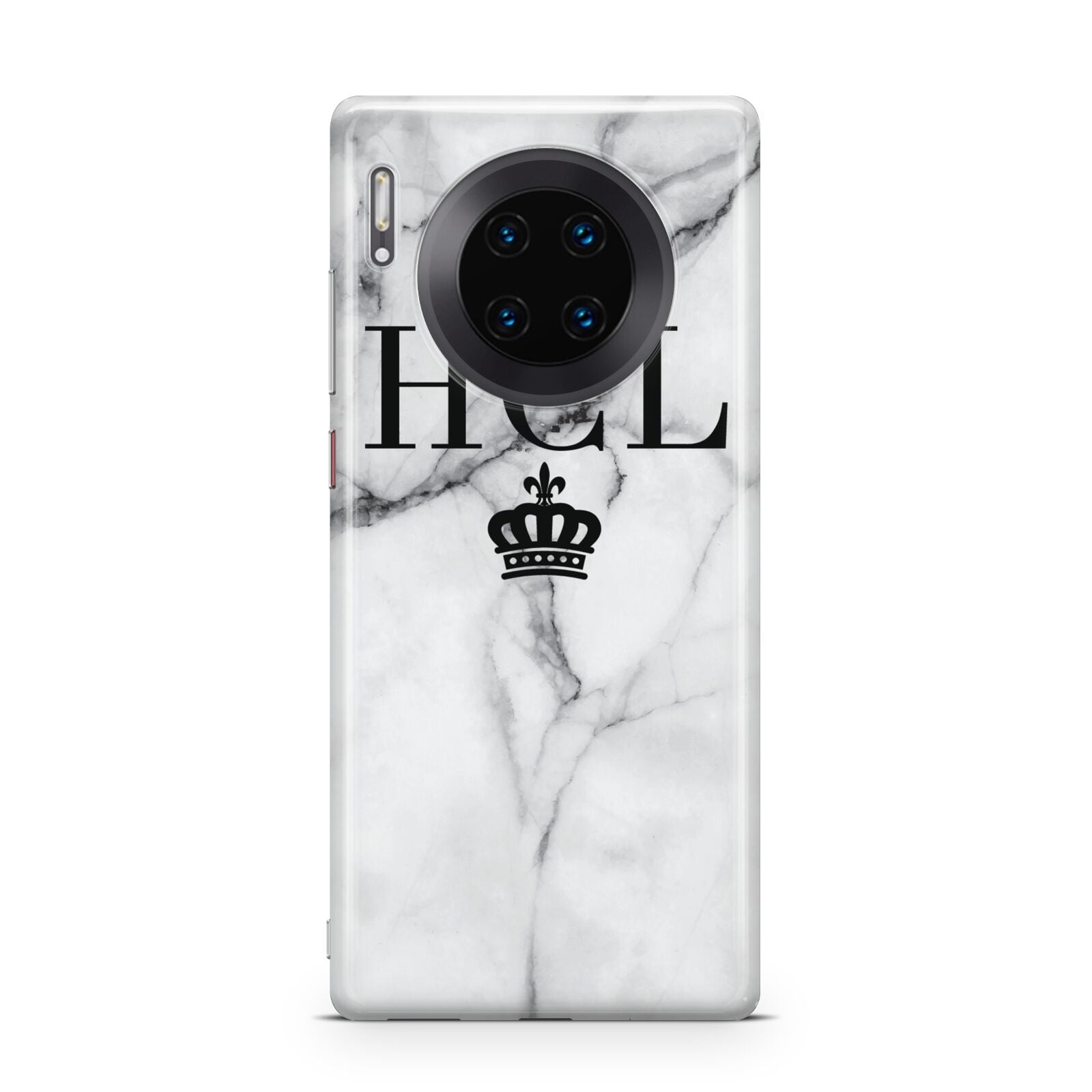 Personalised Marble Initials Crown Custom Huawei Mate 30 Pro Phone Case