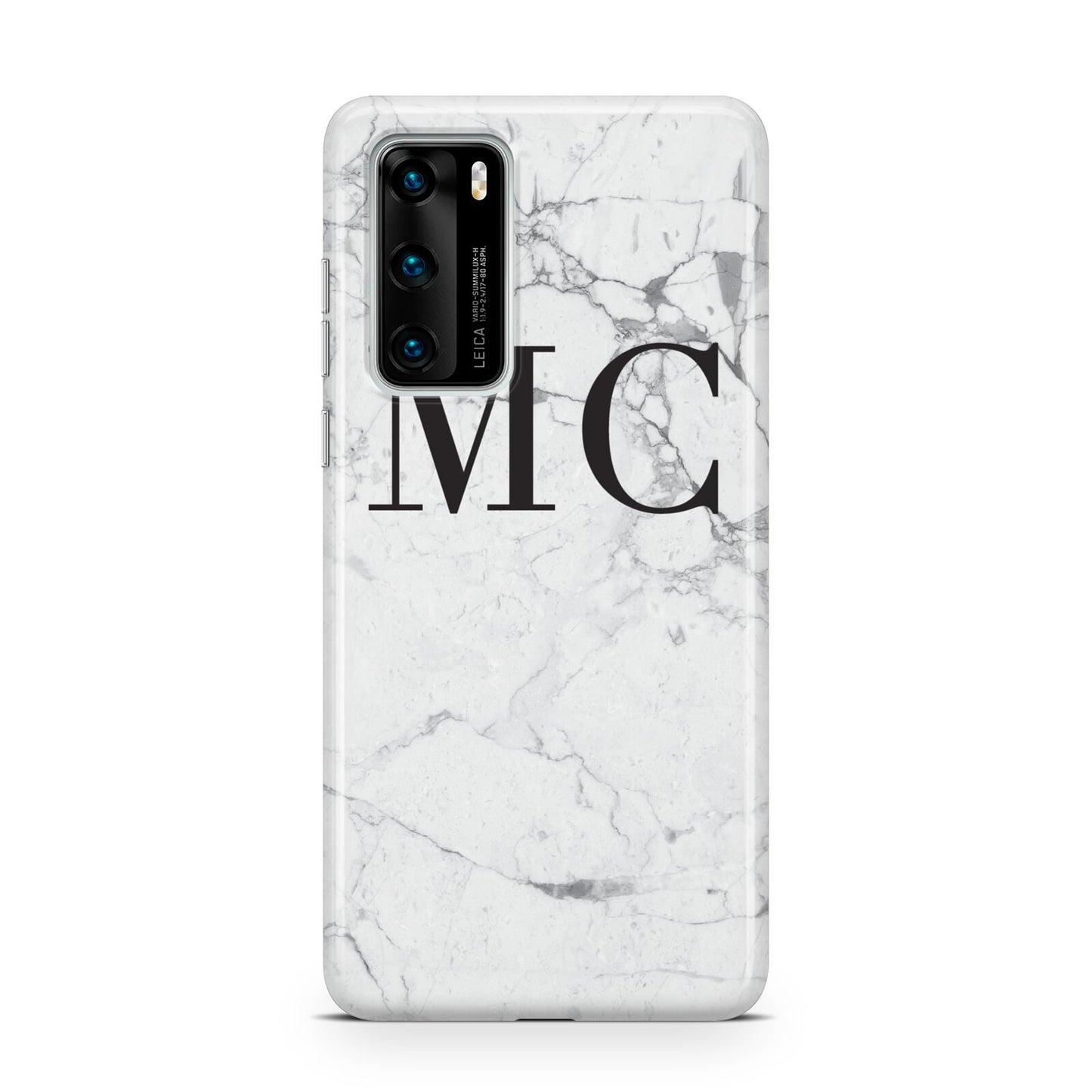 Personalised Marble Initials Huawei P40 Phone Case