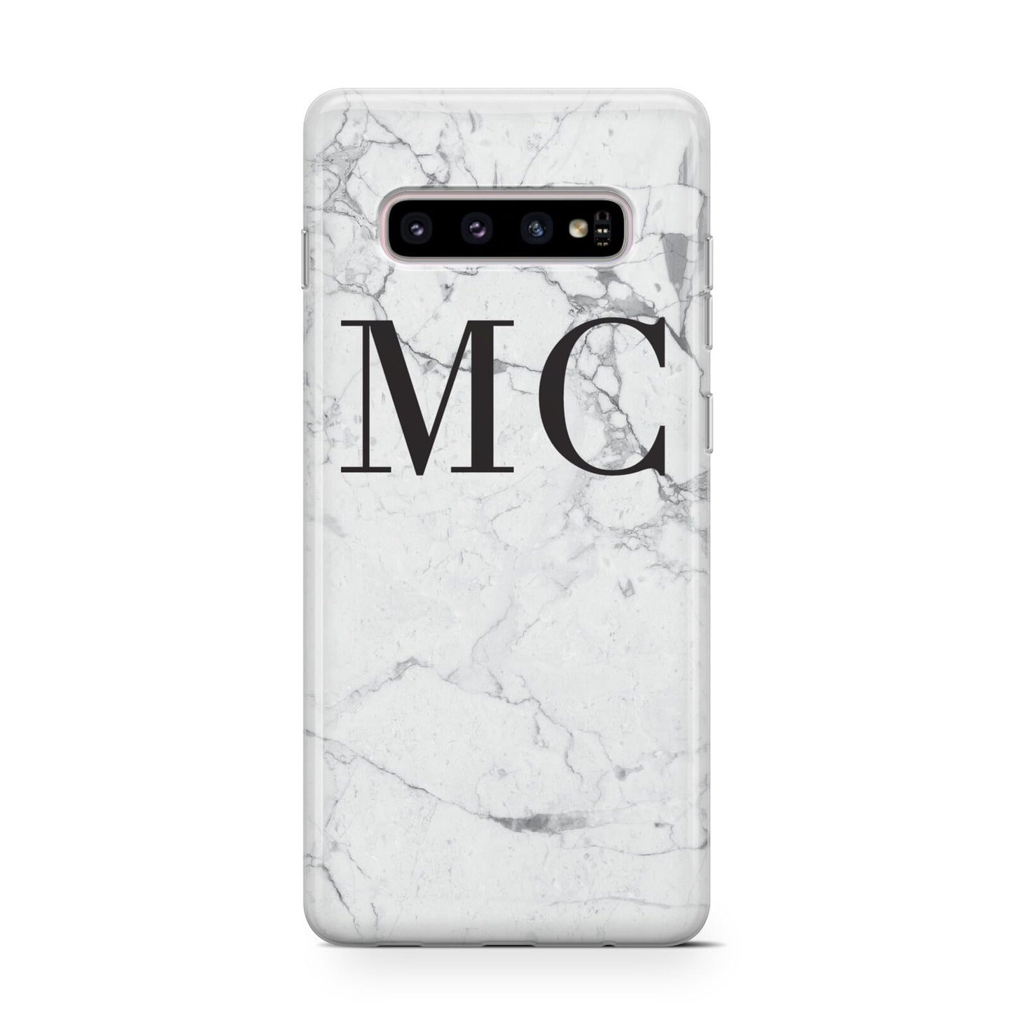 Personalised Marble Initials Protective Samsung Galaxy Case