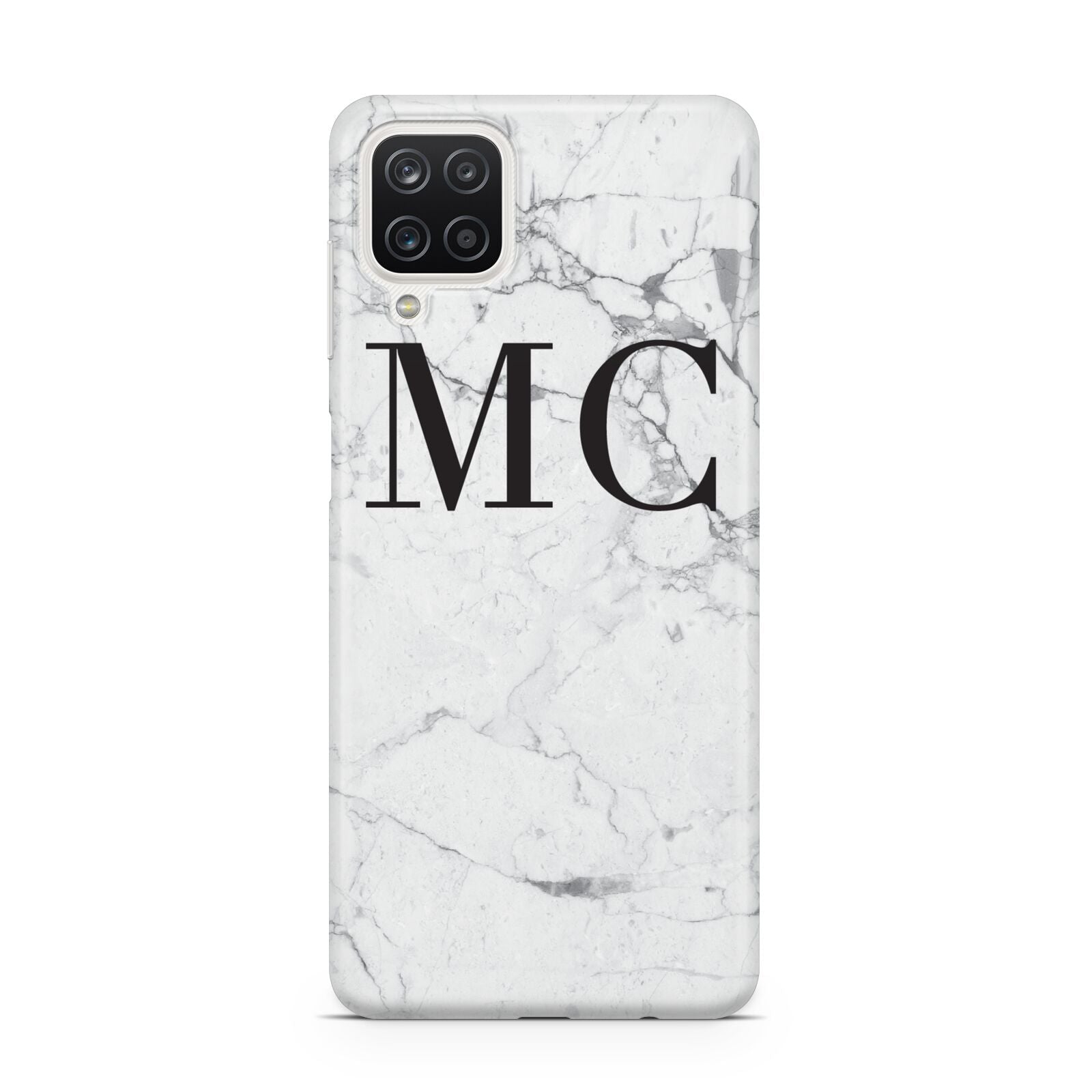 Personalised Marble Initials Samsung A12 Case