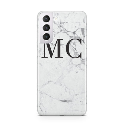 Personalised Marble Initials Samsung S21 Case