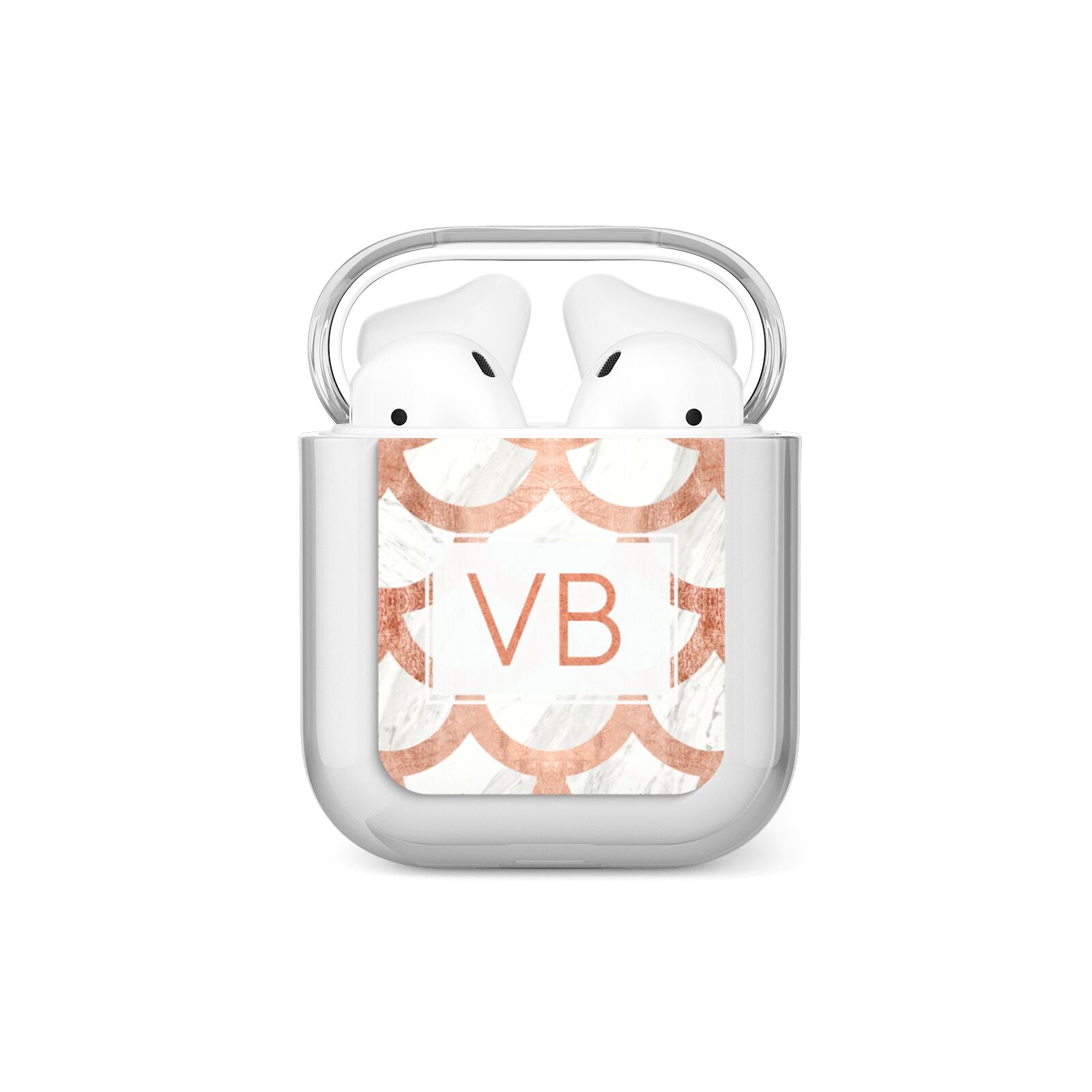 Personalised Marble Initials Scales AirPods Case