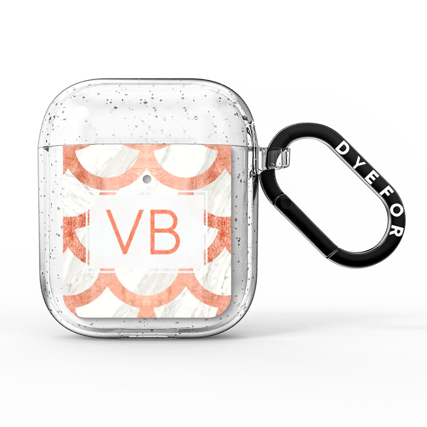 Personalised Marble Initials Scales AirPods Glitter Case