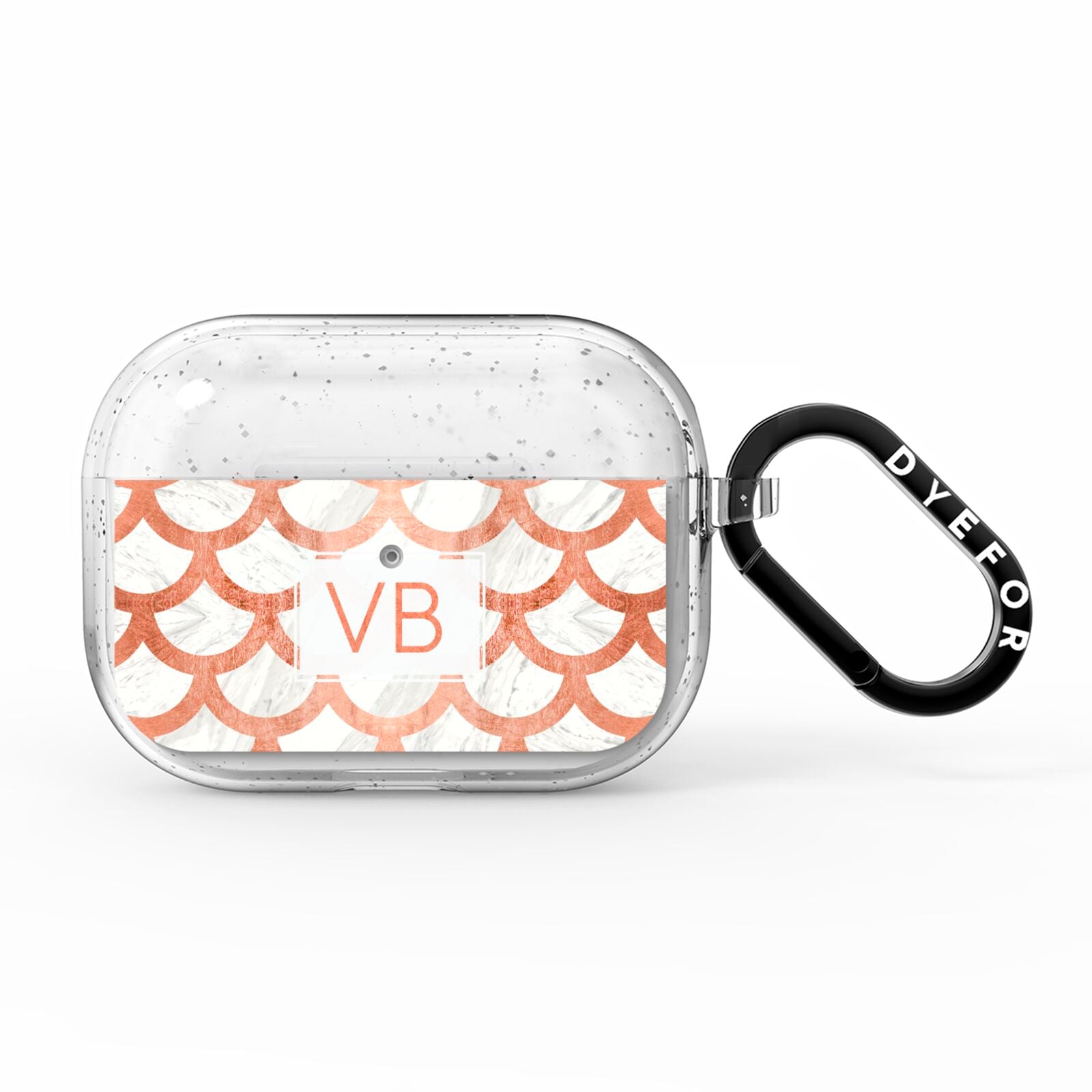 Personalised Marble Initials Scales AirPods Pro Glitter Case