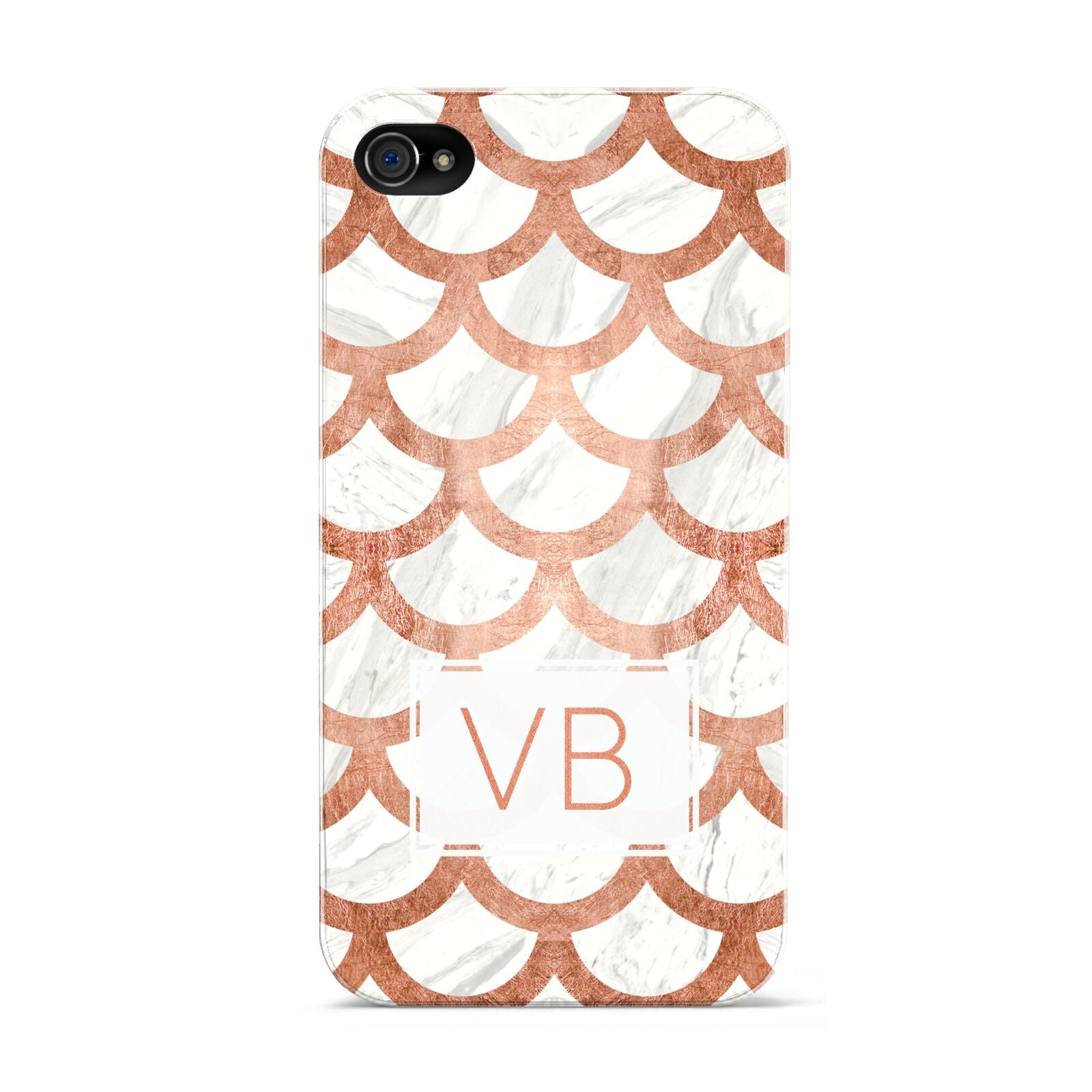 Personalised Marble Initials Scales Apple iPhone 4s Case