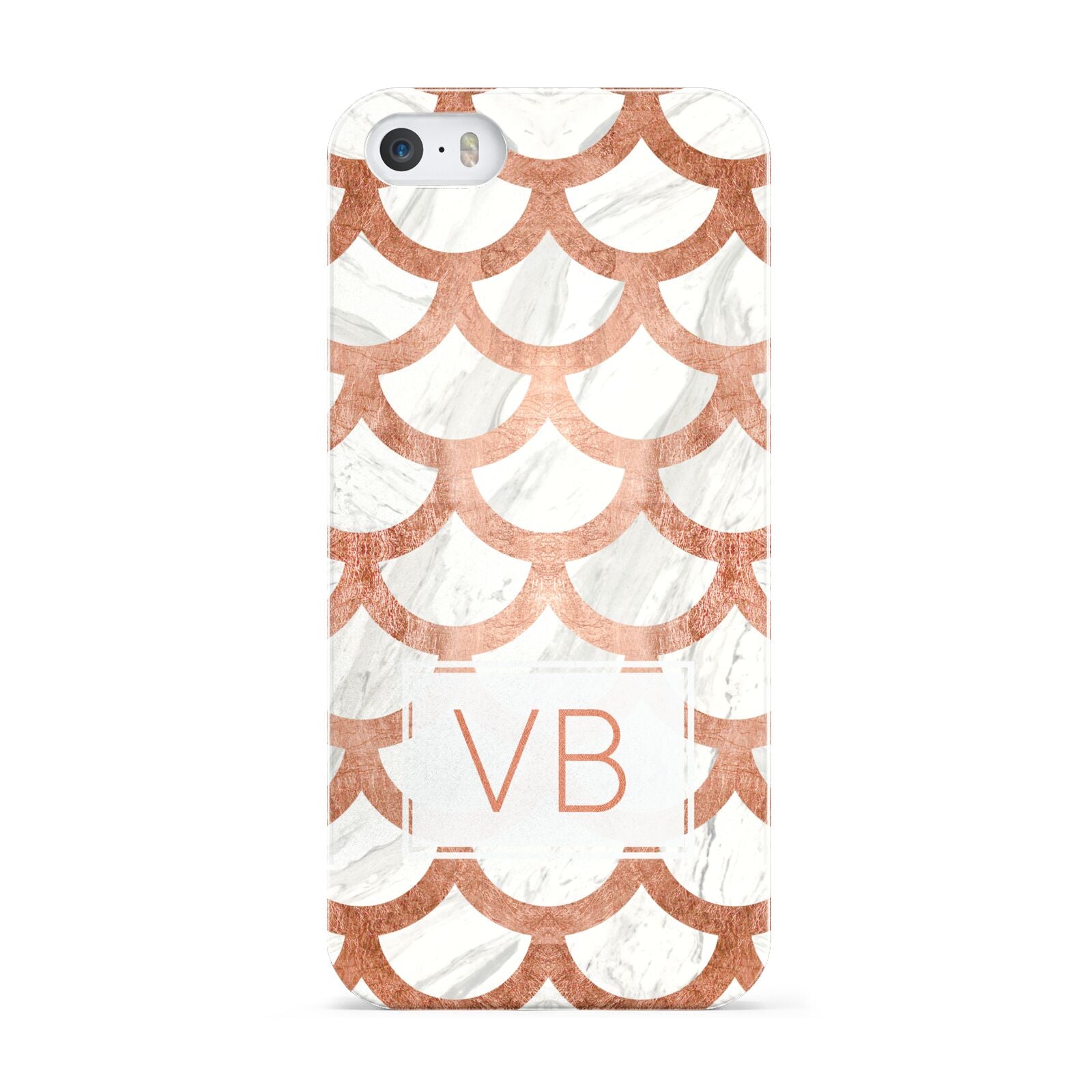 Personalised Marble Initials Scales Apple iPhone 5 Case