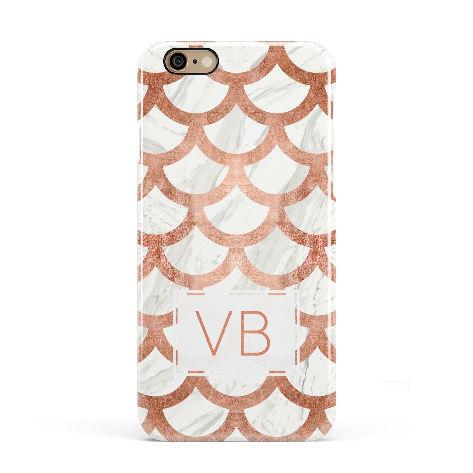 Personalised Marble Initials Scales Apple iPhone 6 3D Snap Case