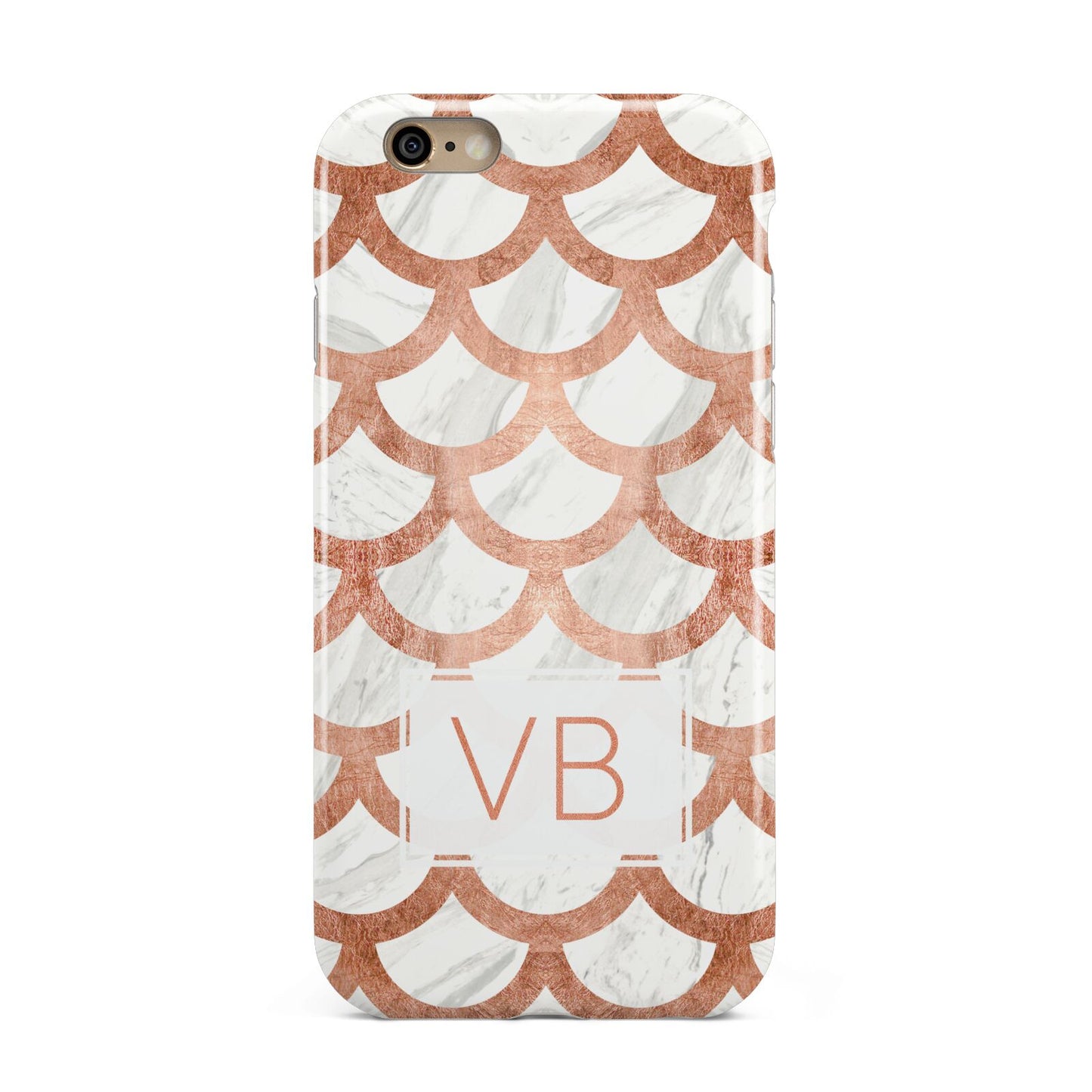 Personalised Marble Initials Scales Apple iPhone 6 3D Tough Case