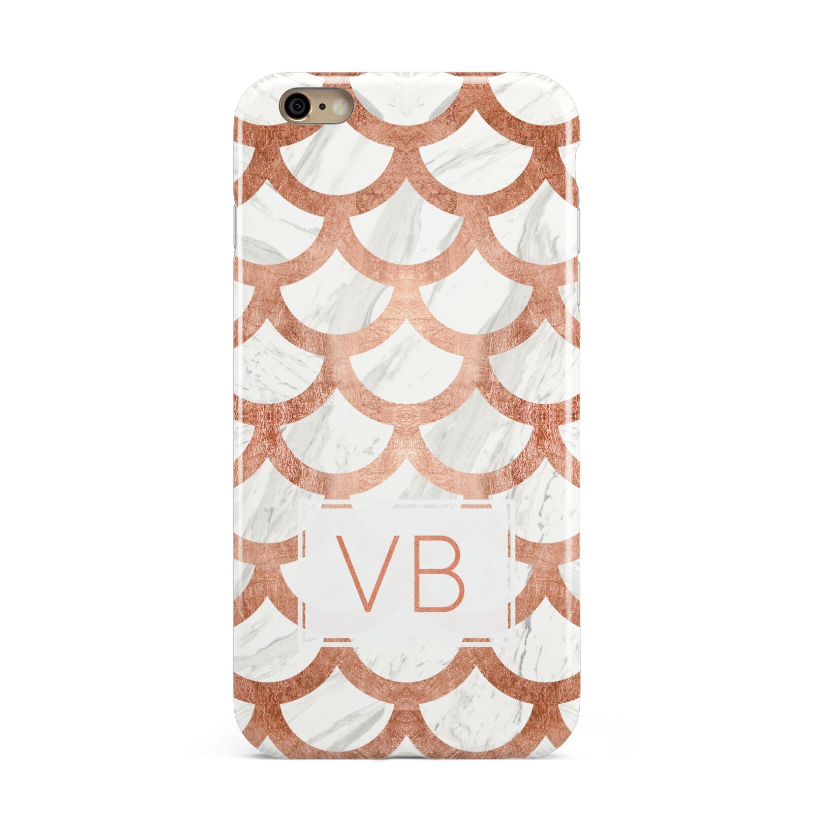 Personalised Marble Initials Scales Apple iPhone 6 Plus 3D Tough Case