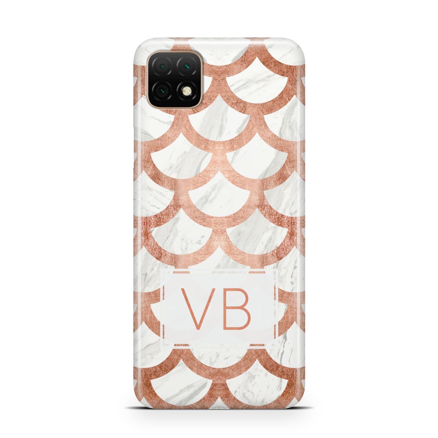 Personalised Marble Initials Scales Huawei Enjoy 20 Phone Case