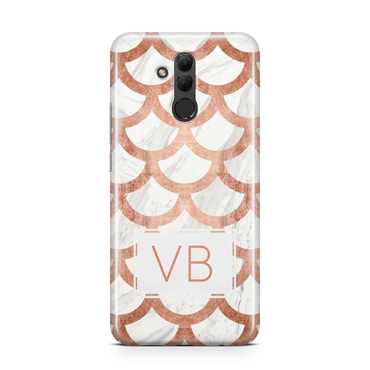 Personalised Marble Initials Scales Huawei Mate 20 Lite