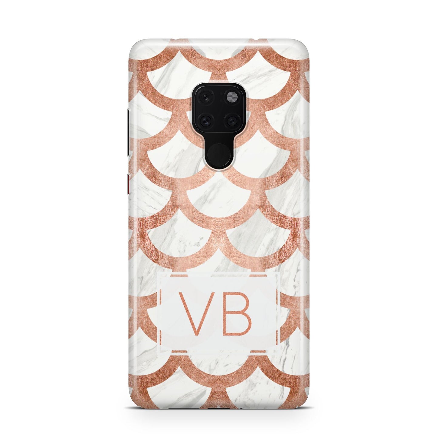 Personalised Marble Initials Scales Huawei Mate 20 Phone Case