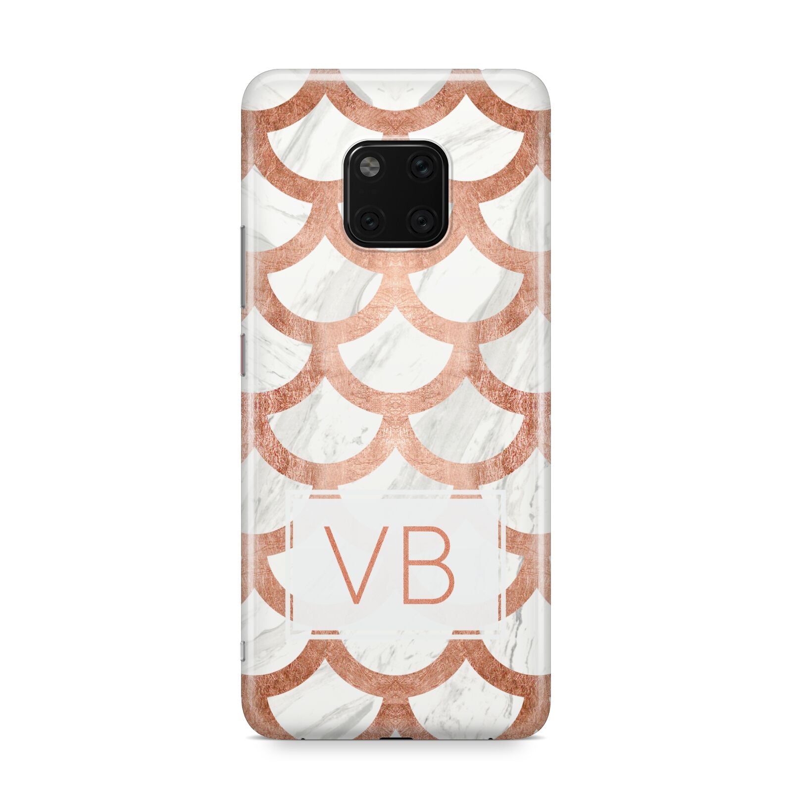 Personalised Marble Initials Scales Huawei Mate 20 Pro Phone Case