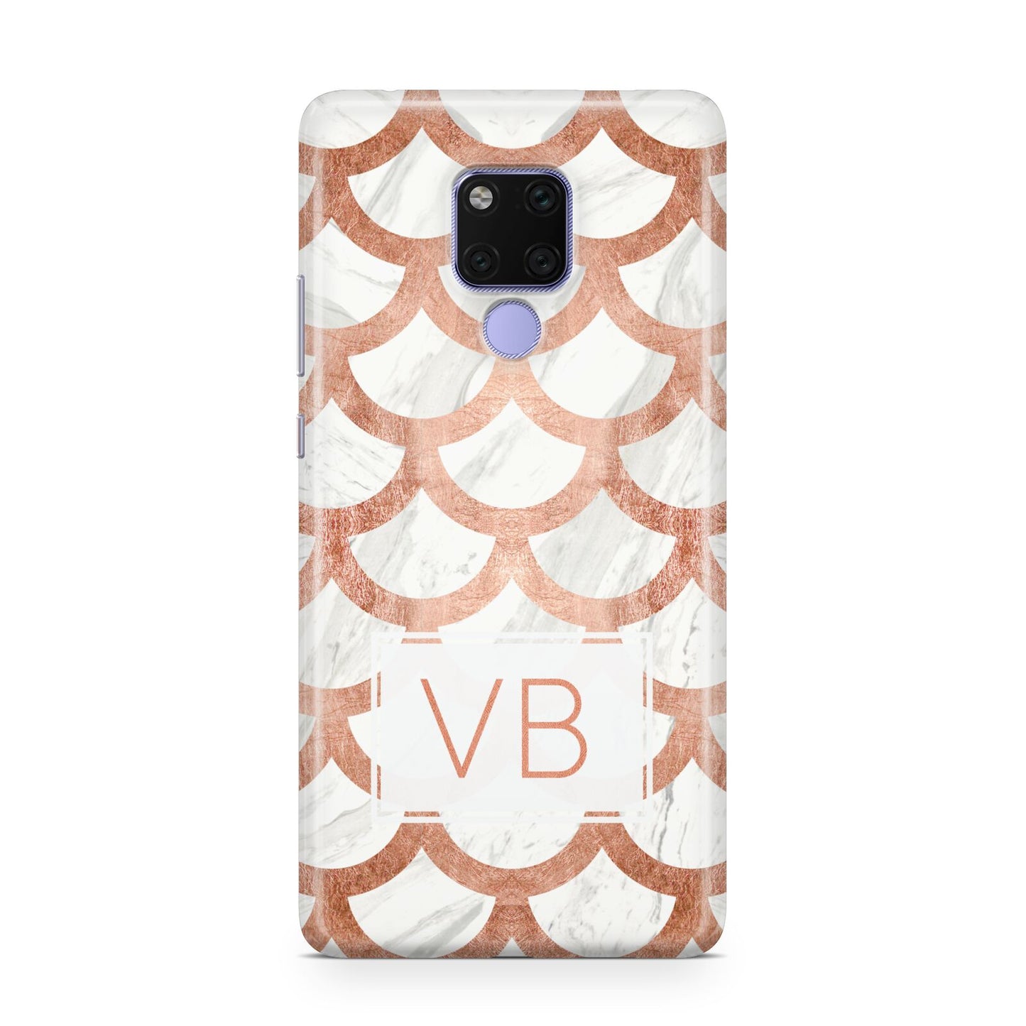 Personalised Marble Initials Scales Huawei Mate 20X Phone Case
