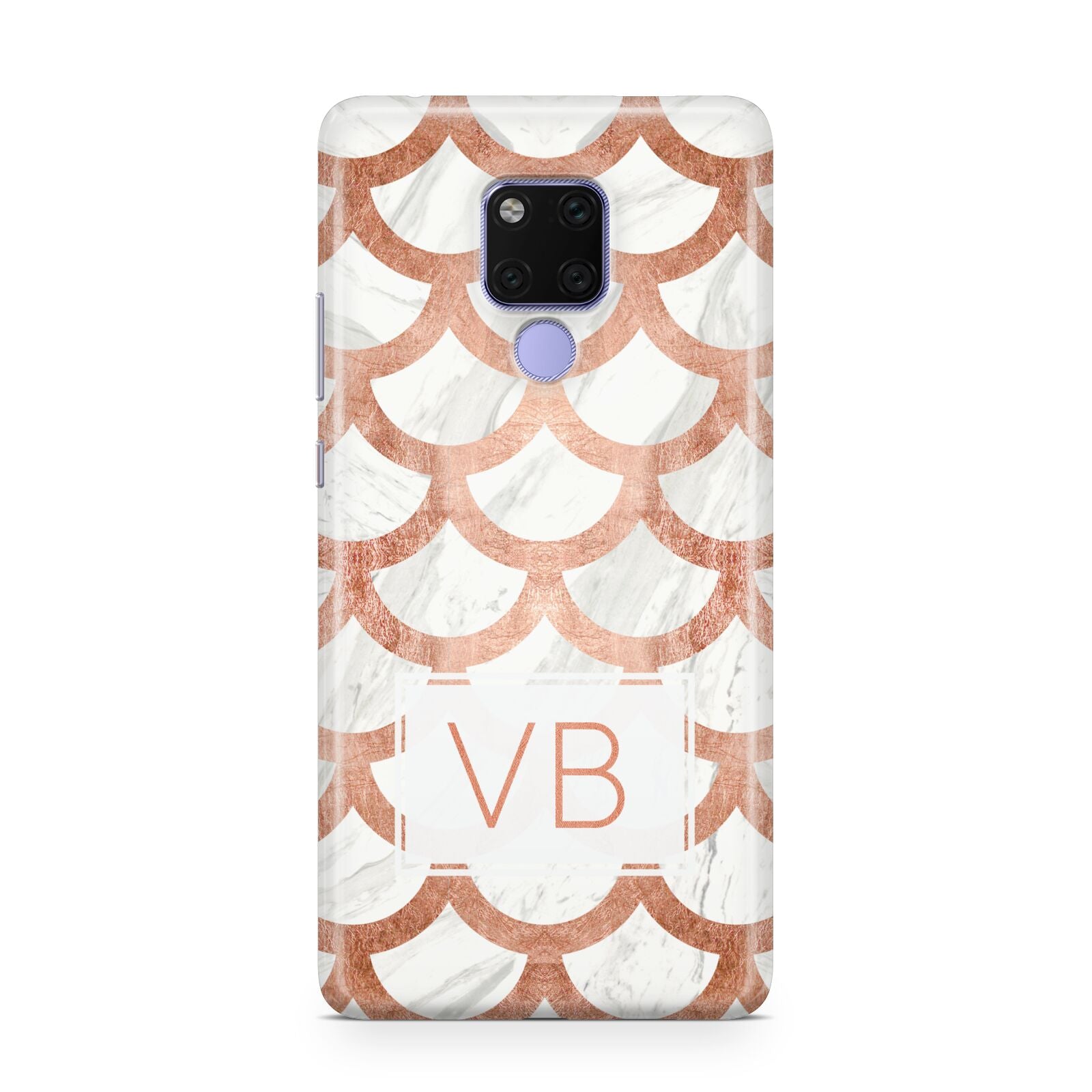 Personalised Marble Initials Scales Huawei Mate 20X Phone Case