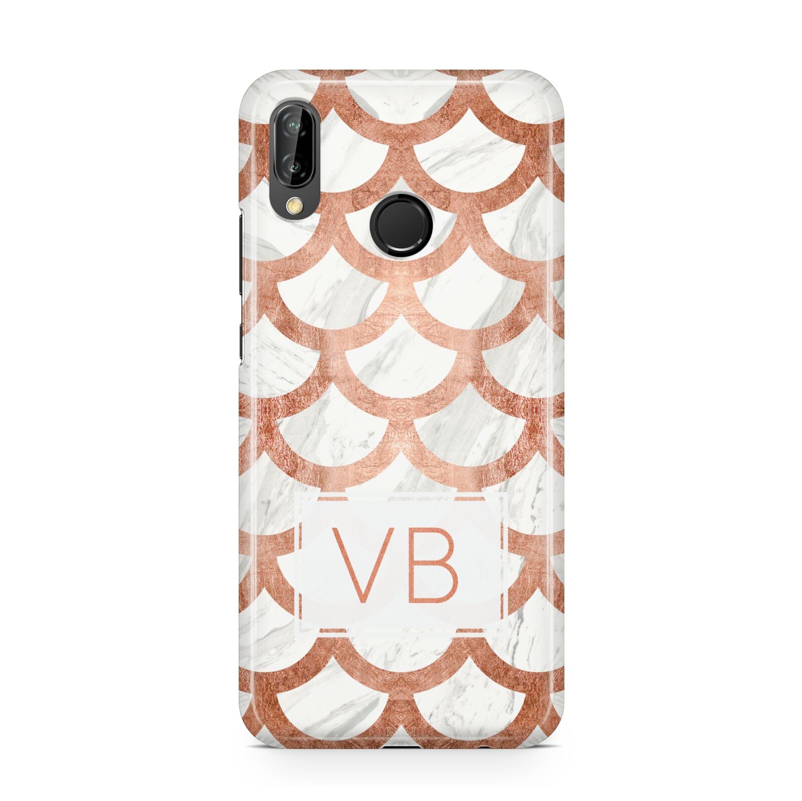 Personalised Marble Initials Scales Huawei P20 Lite Phone Case