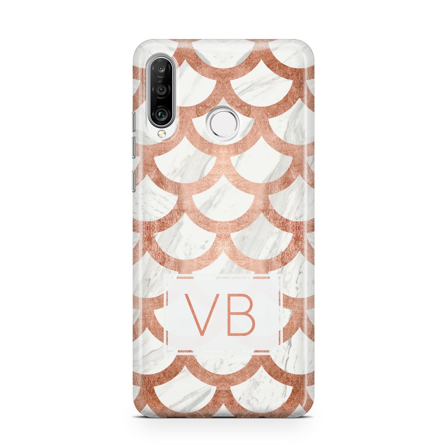 Personalised Marble Initials Scales Huawei P30 Lite Phone Case