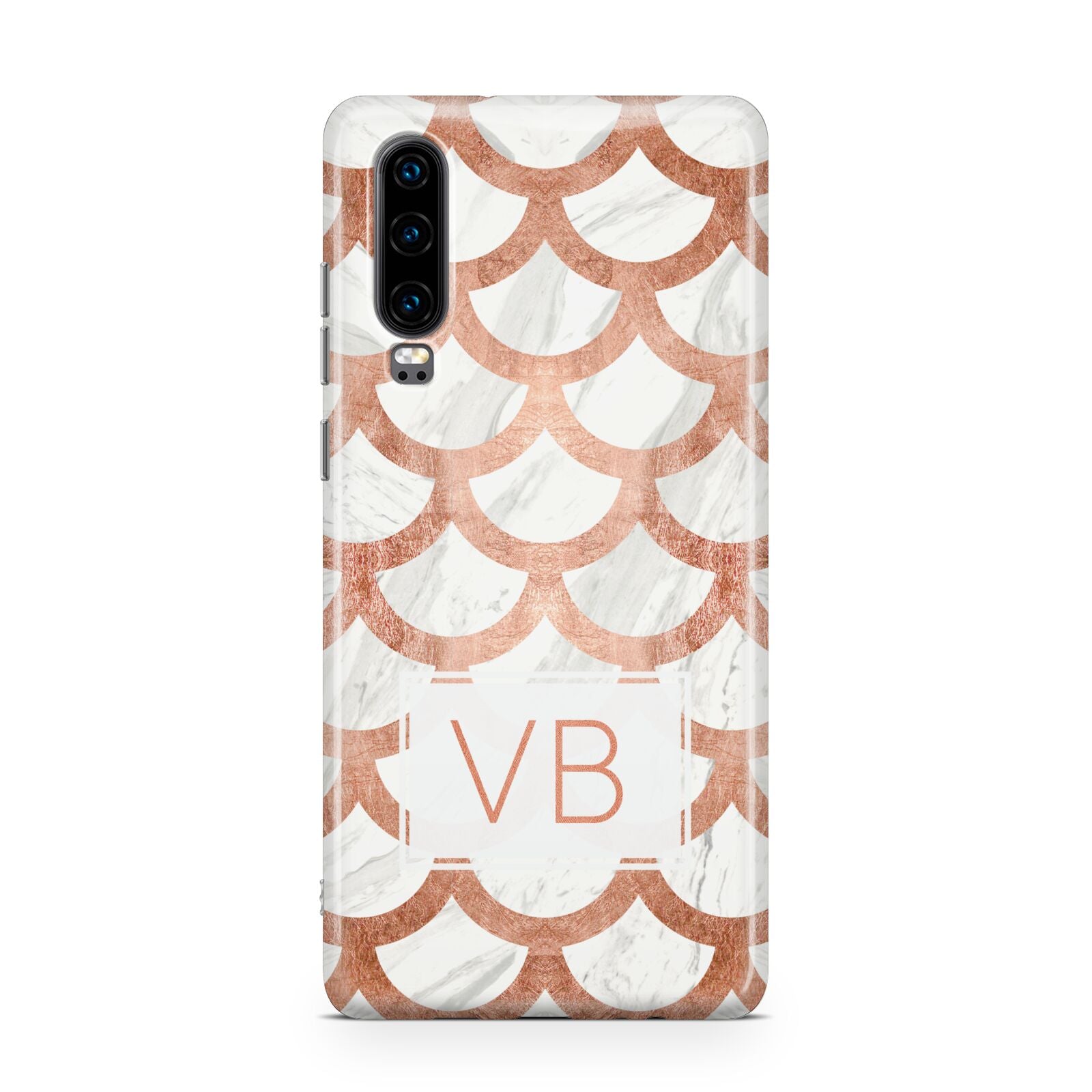 Personalised Marble Initials Scales Huawei P30 Phone Case