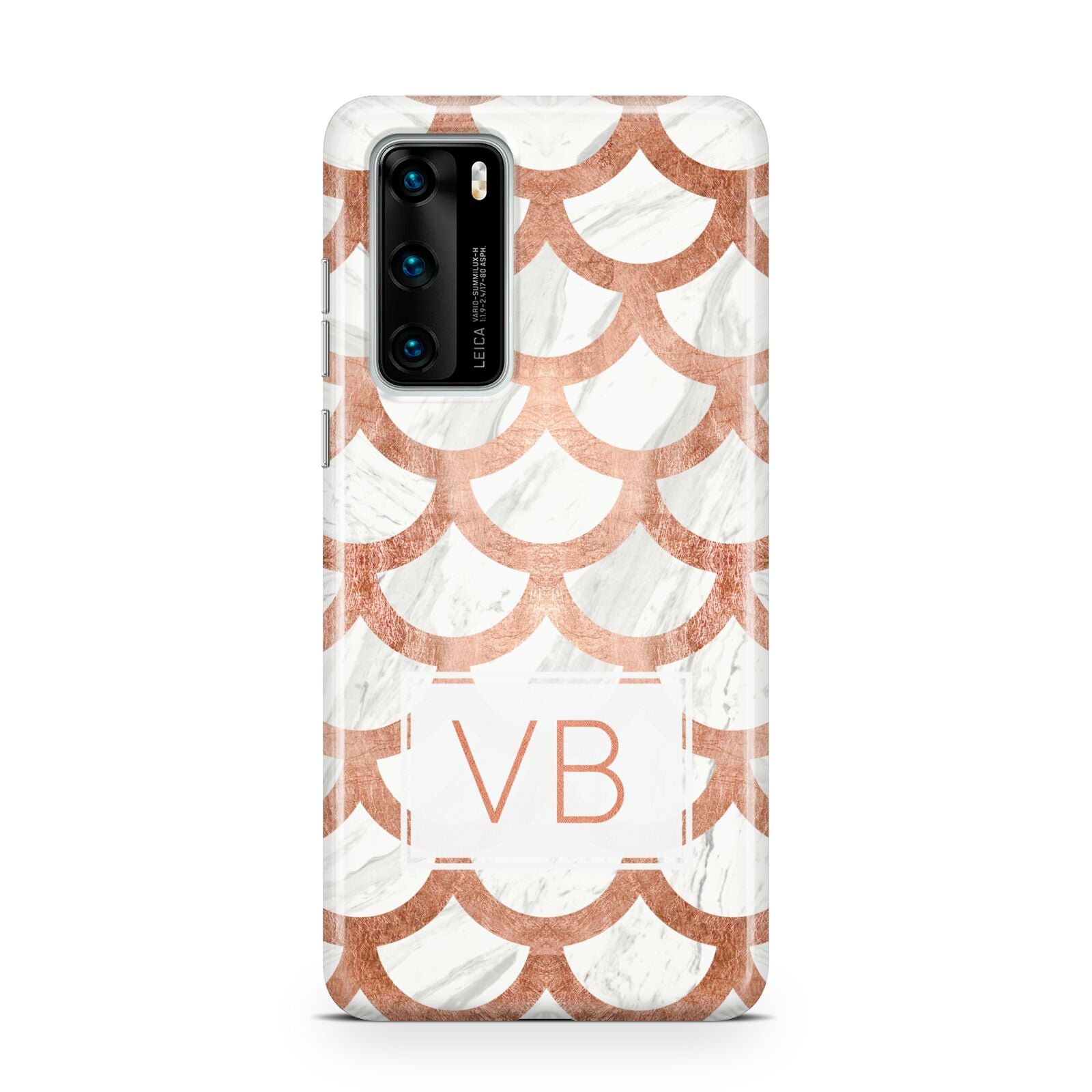 Personalised Marble Initials Scales Huawei P40 Phone Case