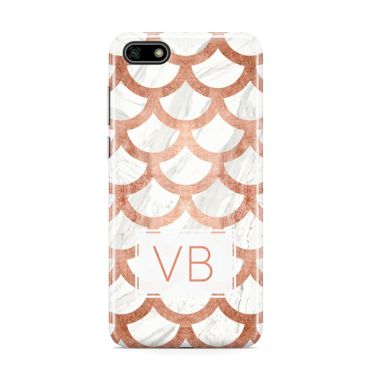 Personalised Marble Initials Scales Huawei Y5 Prime 2018 Phone Case