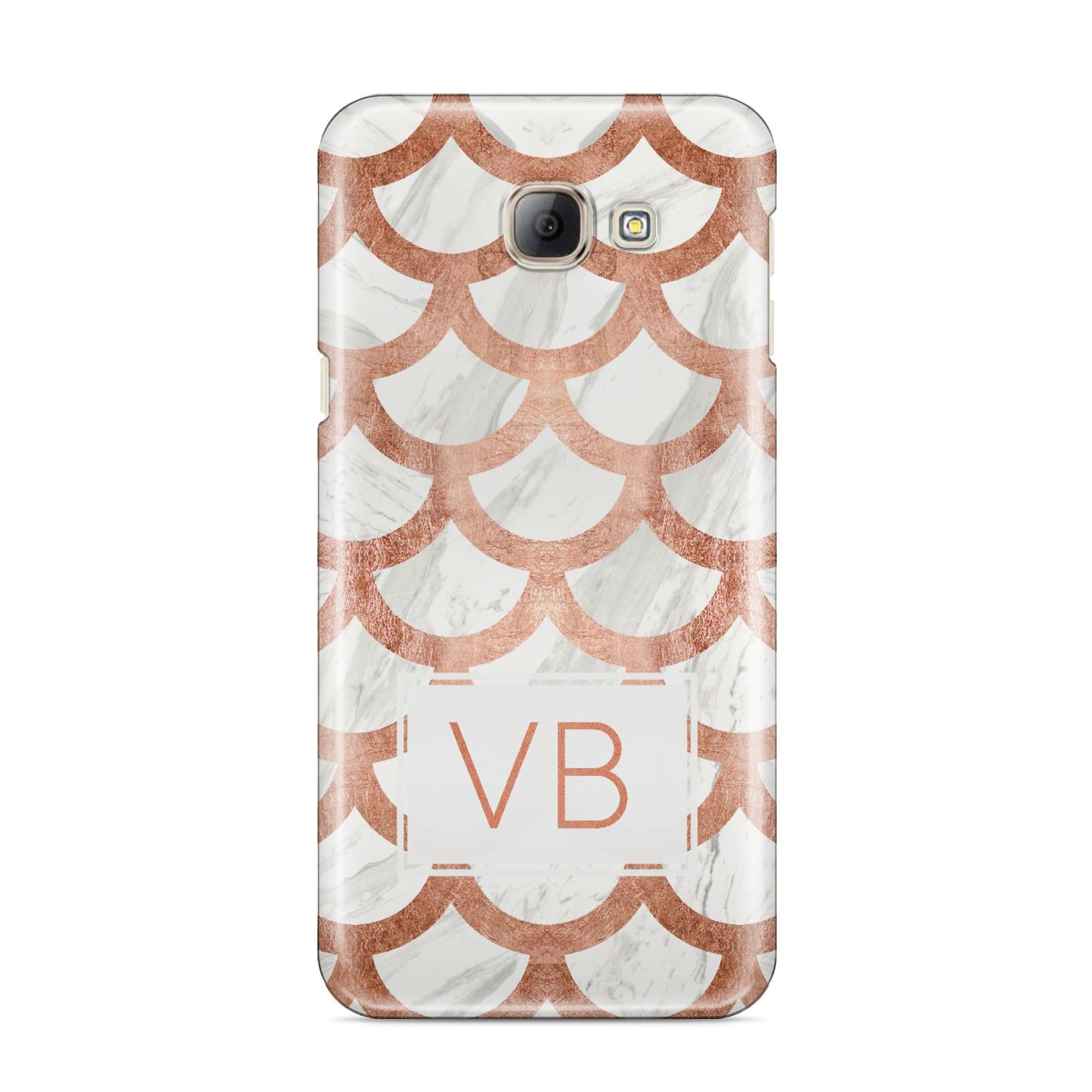 Personalised Marble Initials Scales Samsung Galaxy A8 2016 Case