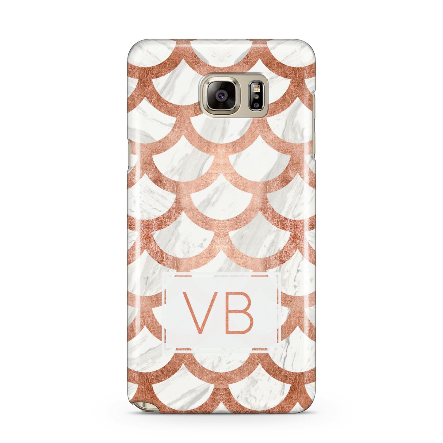 Personalised Marble Initials Scales Samsung Galaxy Note 5 Case