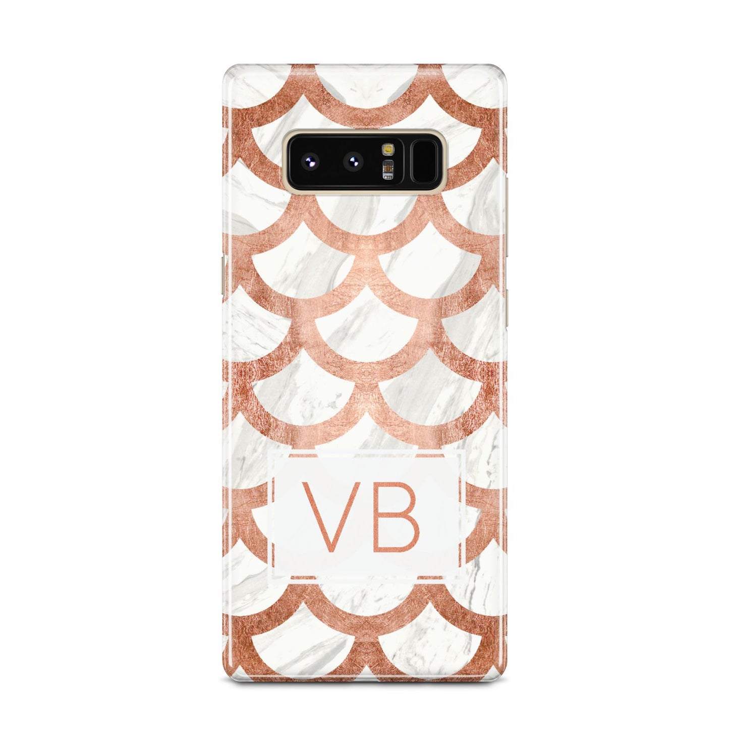 Personalised Marble Initials Scales Samsung Galaxy Note 8 Case