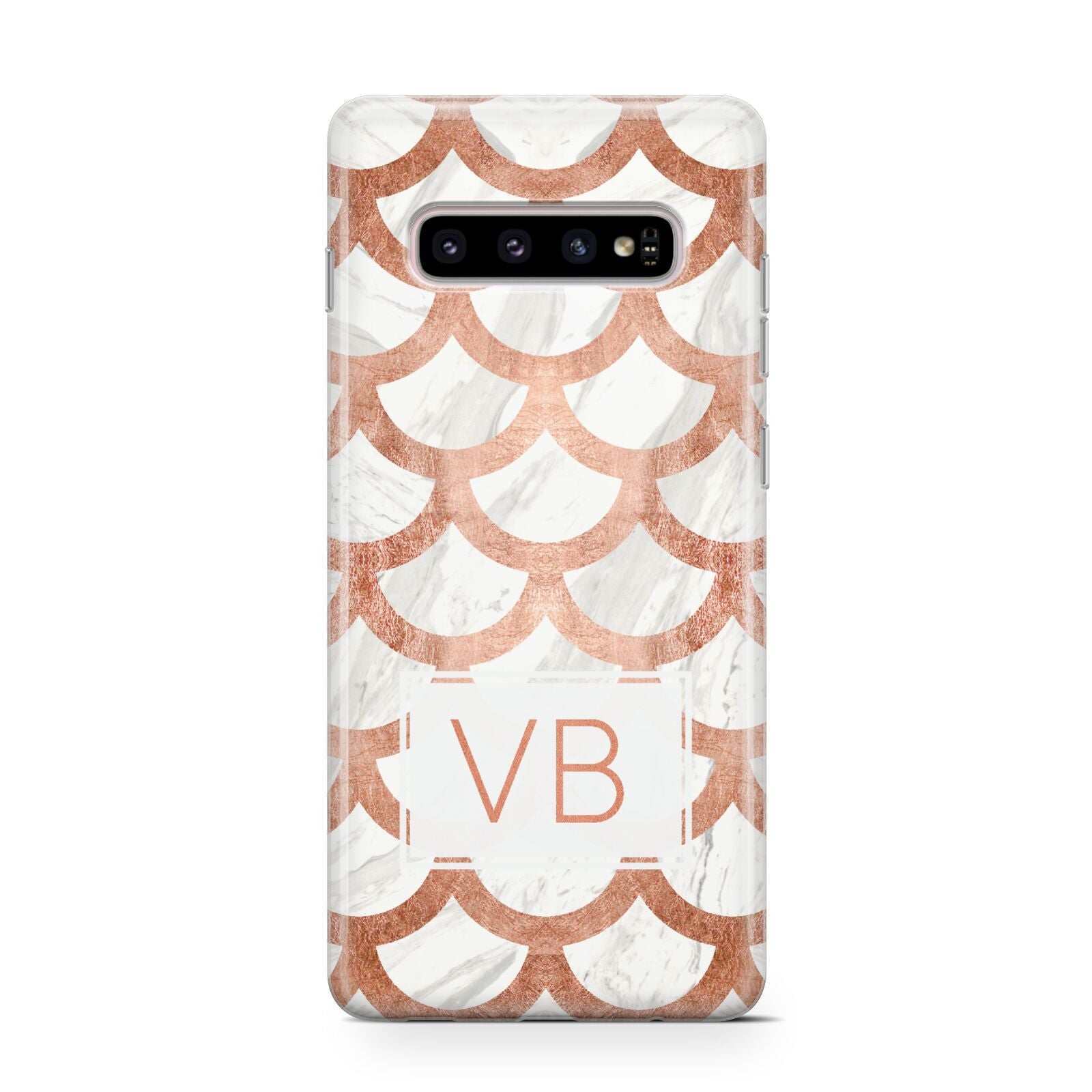 Personalised Marble Initials Scales Samsung Galaxy S10 Case