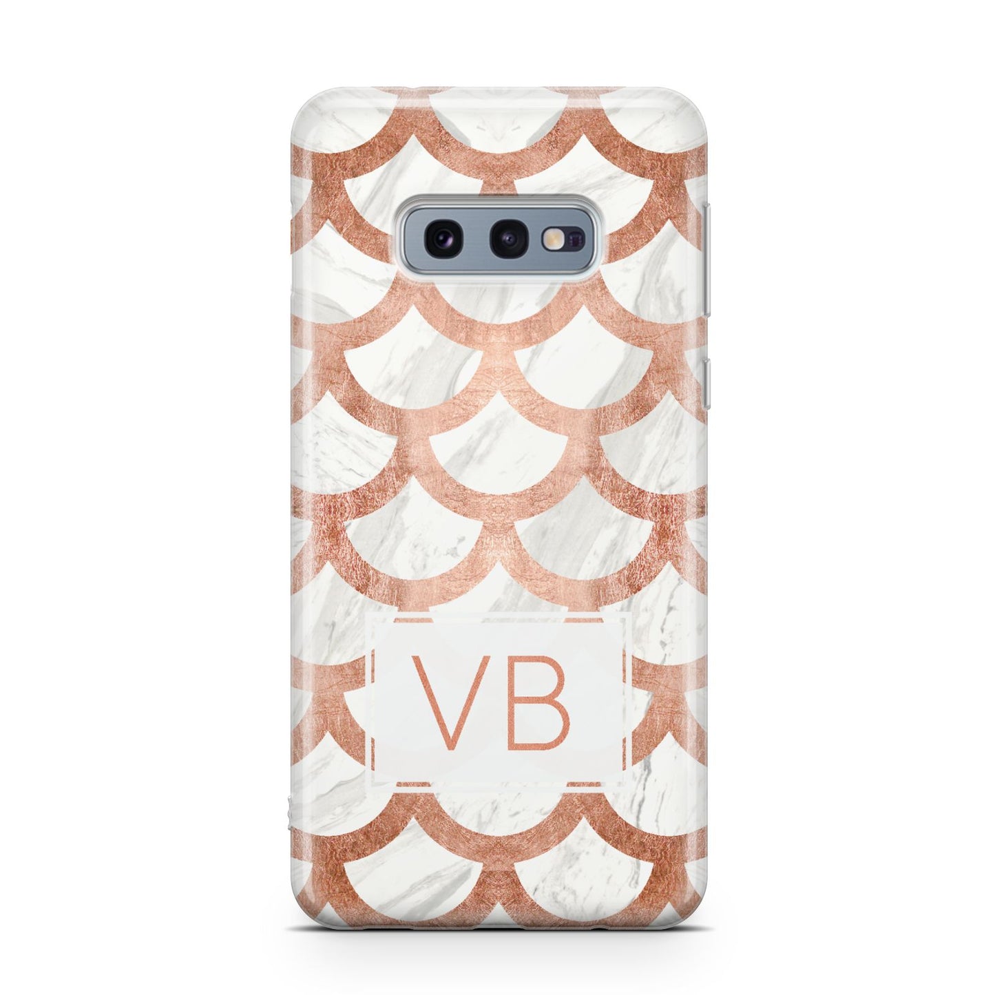 Personalised Marble Initials Scales Samsung Galaxy S10E Case