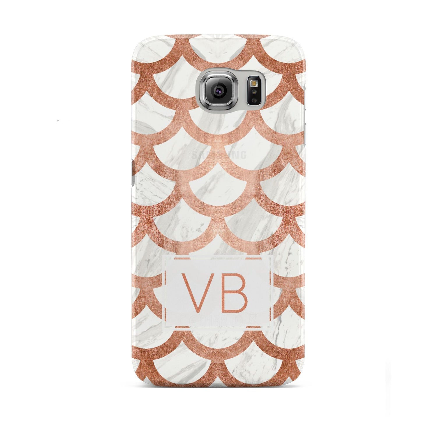 Personalised Marble Initials Scales Samsung Galaxy S6 Case