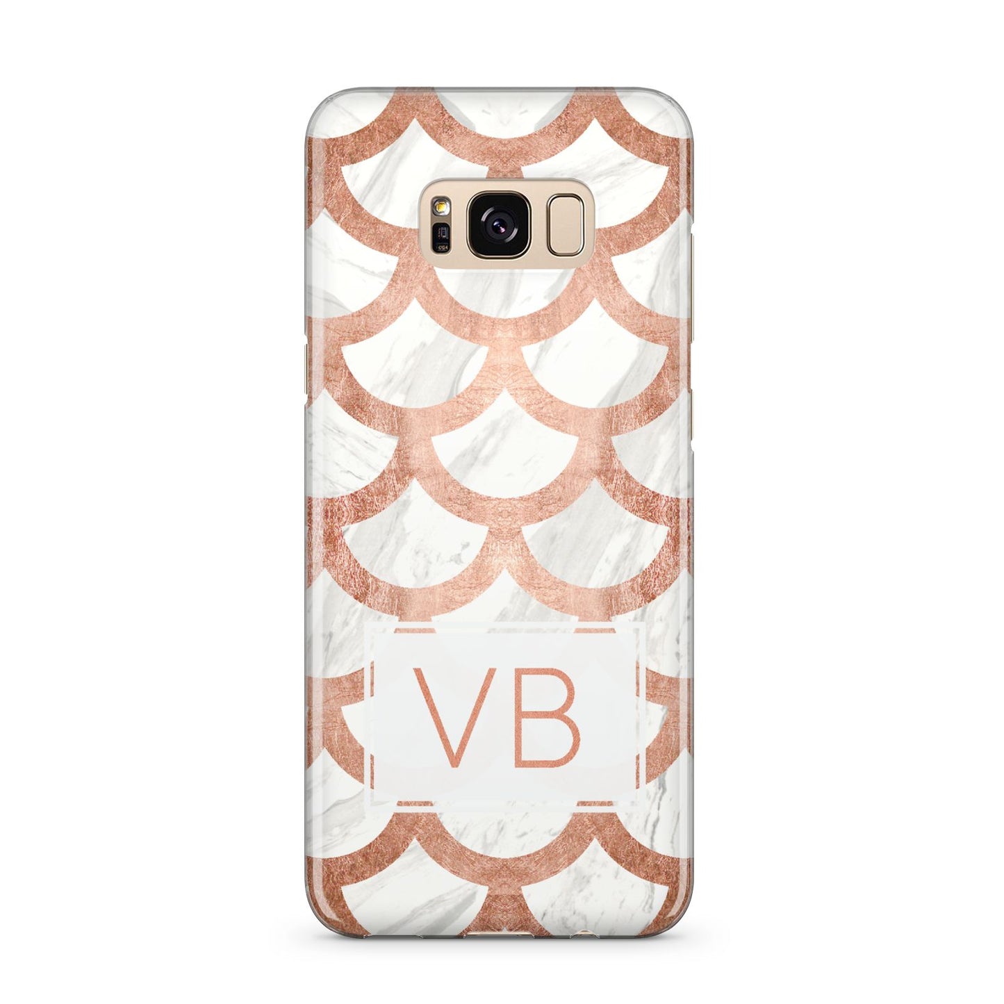 Personalised Marble Initials Scales Samsung Galaxy S8 Plus Case