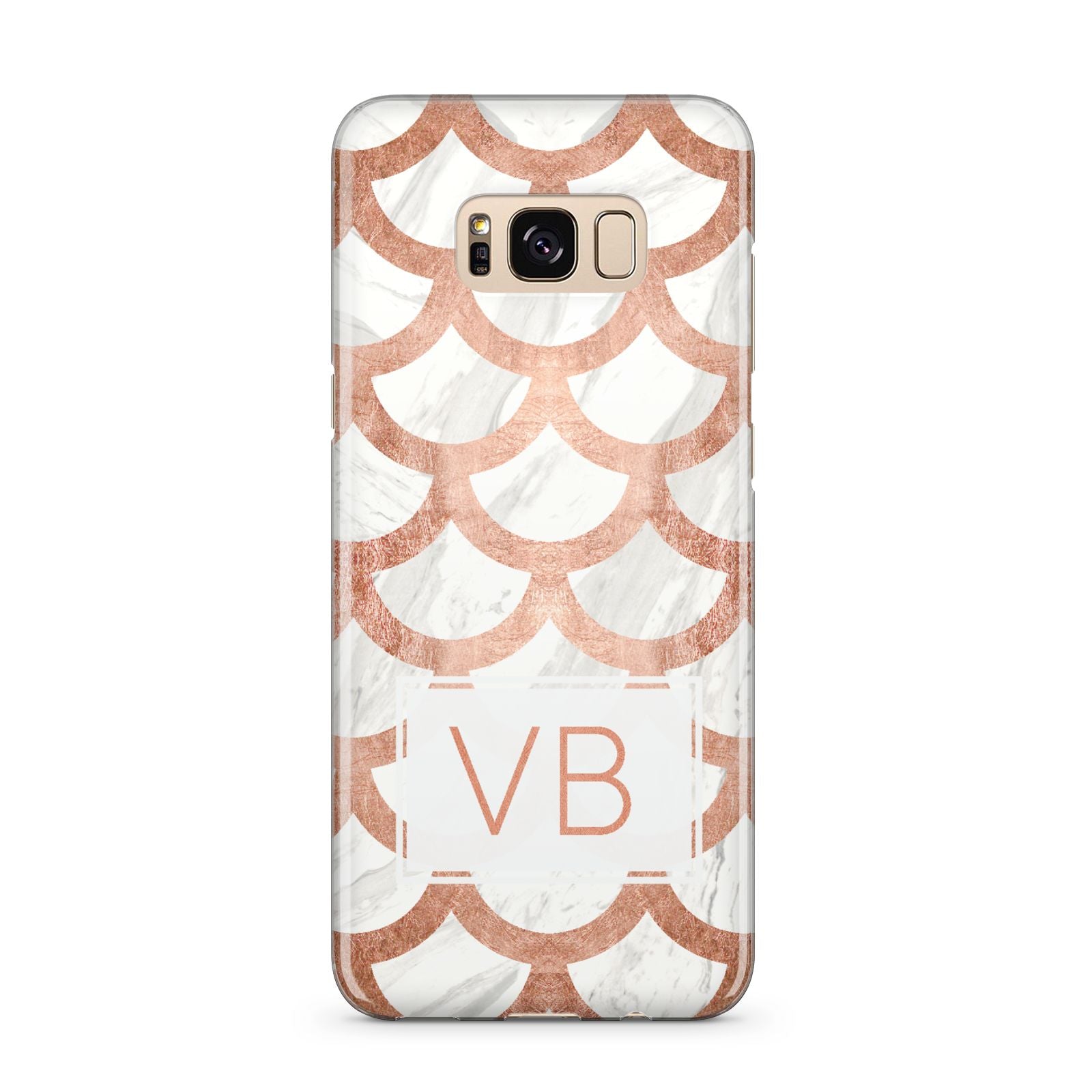 Personalised Marble Initials Scales Samsung Galaxy S8 Plus Case