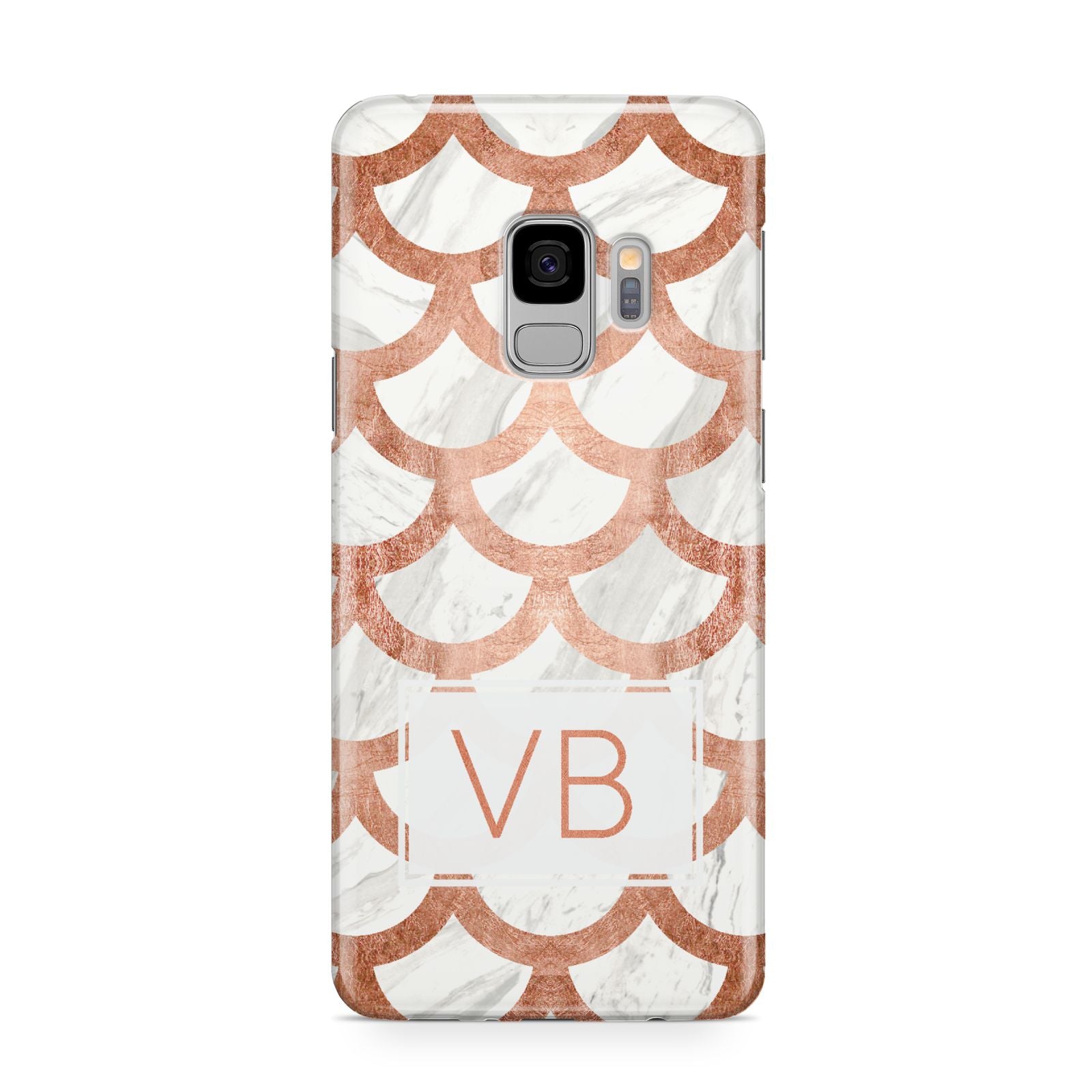 Personalised Marble Initials Scales Samsung Galaxy S9 Case