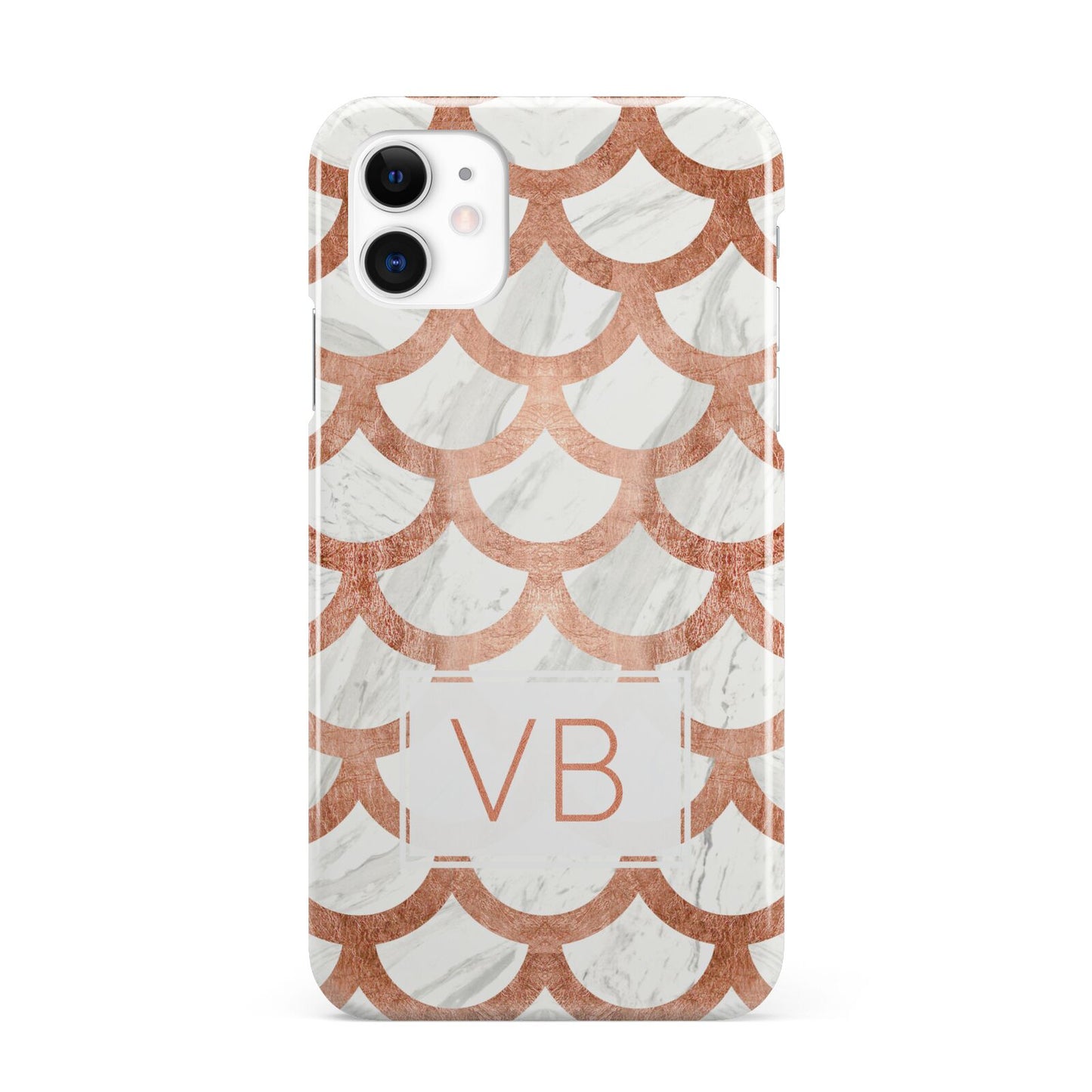 Personalised Marble Initials Scales iPhone 11 3D Snap Case