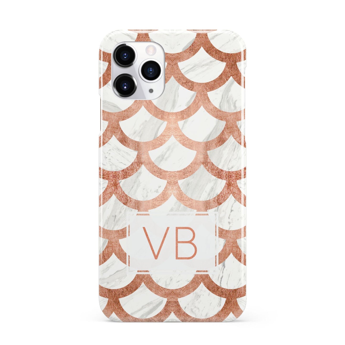 Personalised Marble Initials Scales iPhone 11 Pro 3D Snap Case