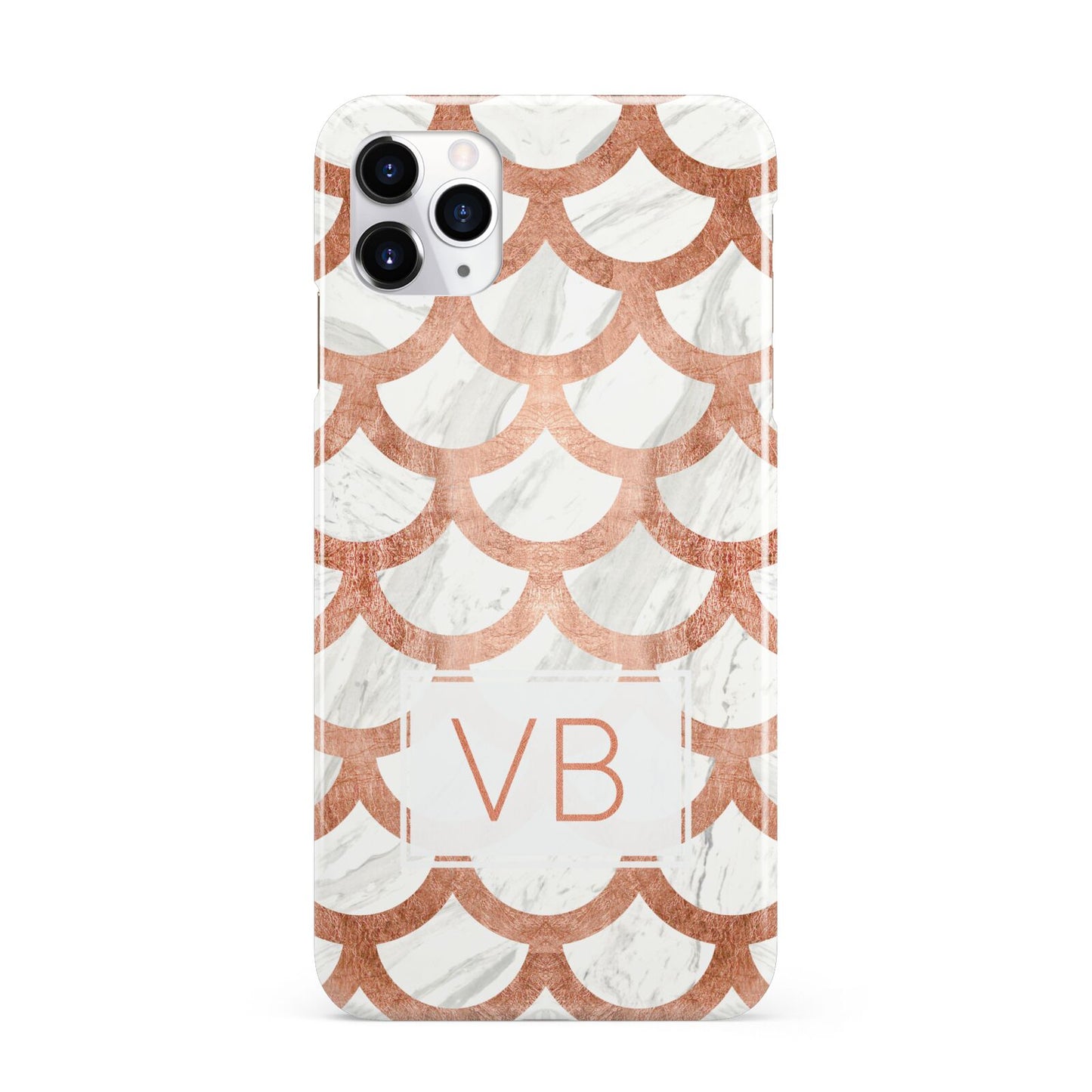 Personalised Marble Initials Scales iPhone 11 Pro Max 3D Snap Case