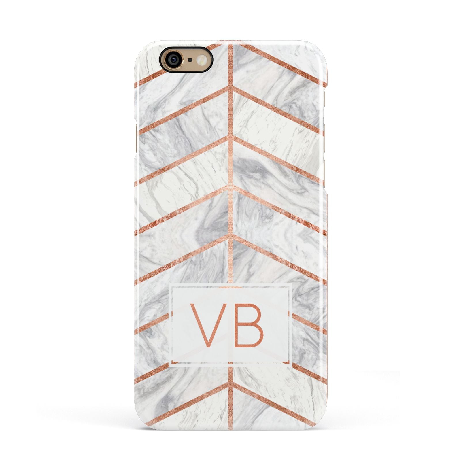 Personalised Marble Initials Shapes Apple iPhone 6 3D Snap Case