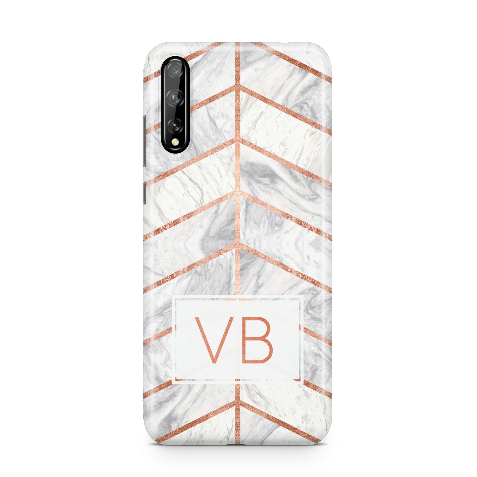 Personalised Marble Initials Shapes Huawei Enjoy 10s Phone Case