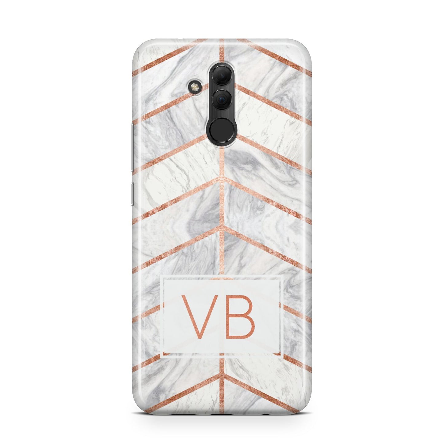 Personalised Marble Initials Shapes Huawei Mate 20 Lite