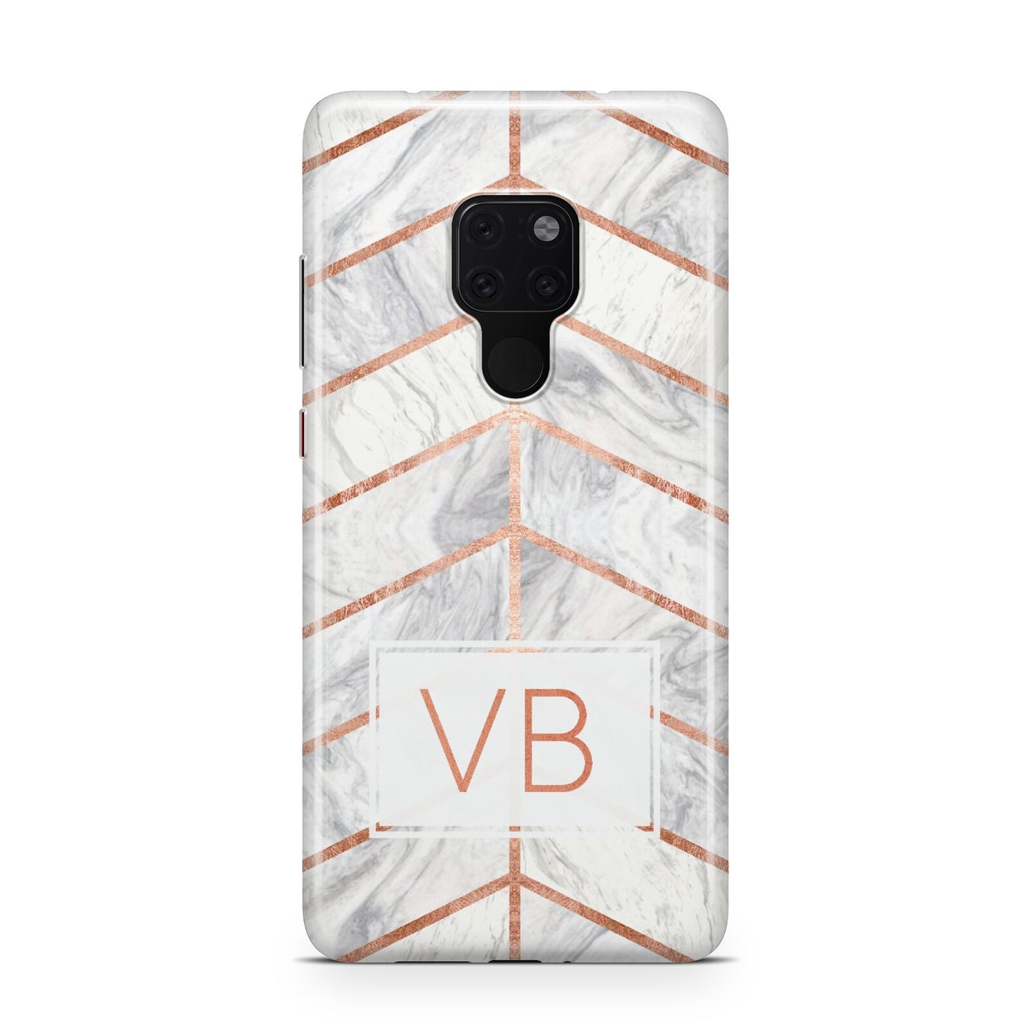 Personalised Marble Initials Shapes Huawei Mate 20 Phone Case
