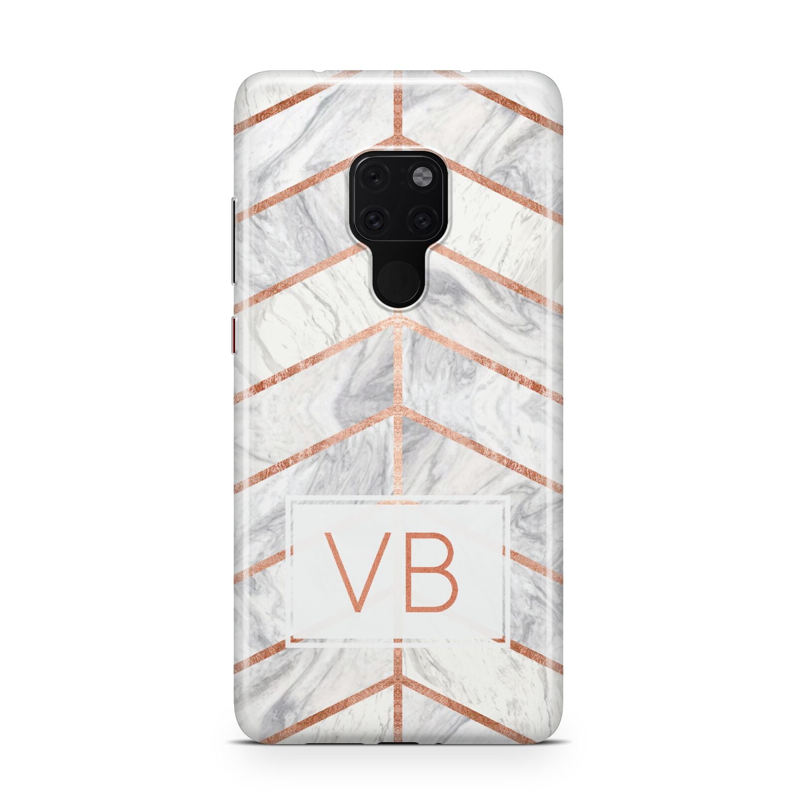 Personalised Marble Initials Shapes Huawei Mate 20 Phone Case