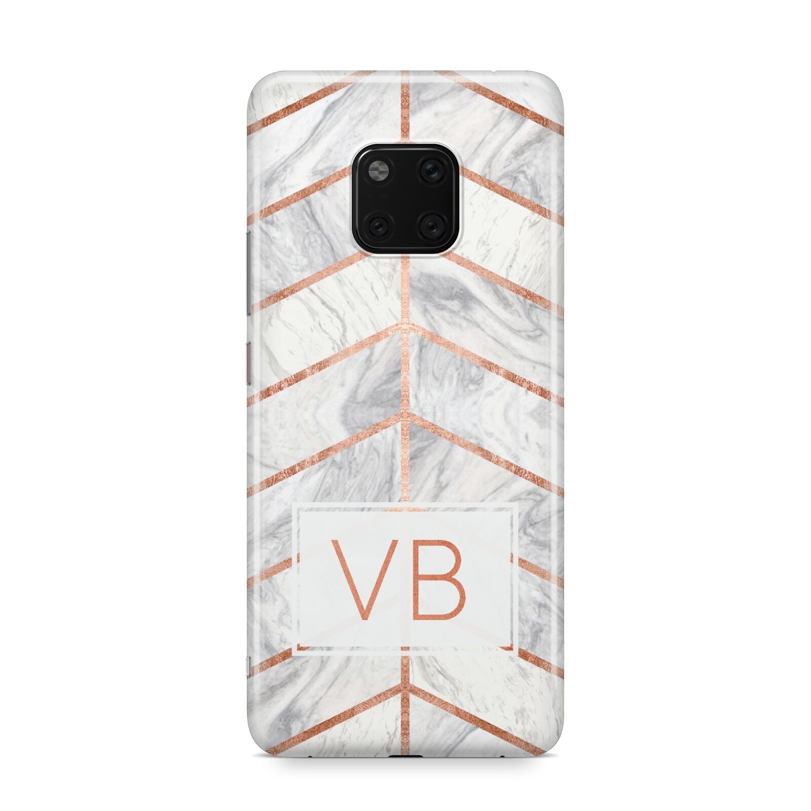 Personalised Marble Initials Shapes Huawei Mate 20 Pro Phone Case