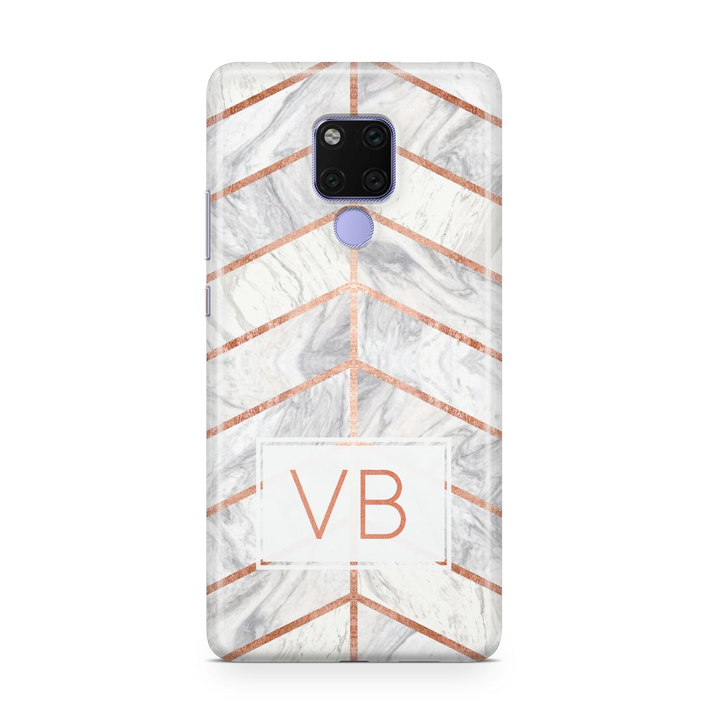 Personalised Marble Initials Shapes Huawei Mate 20X Phone Case